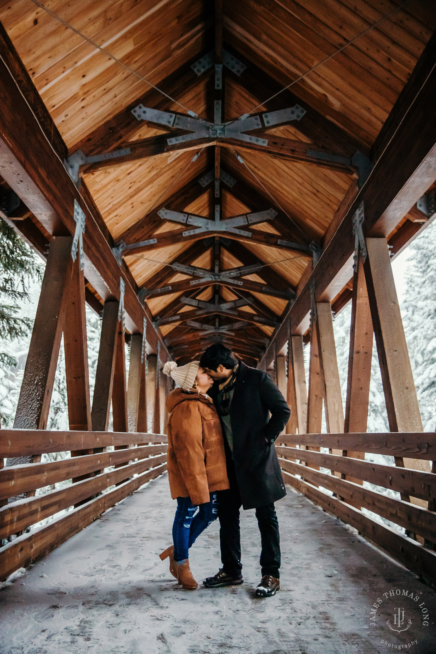 Snoqualmie Pass adventure engagement session by Snoqualmie wedding photographer James Thomas Long Photography