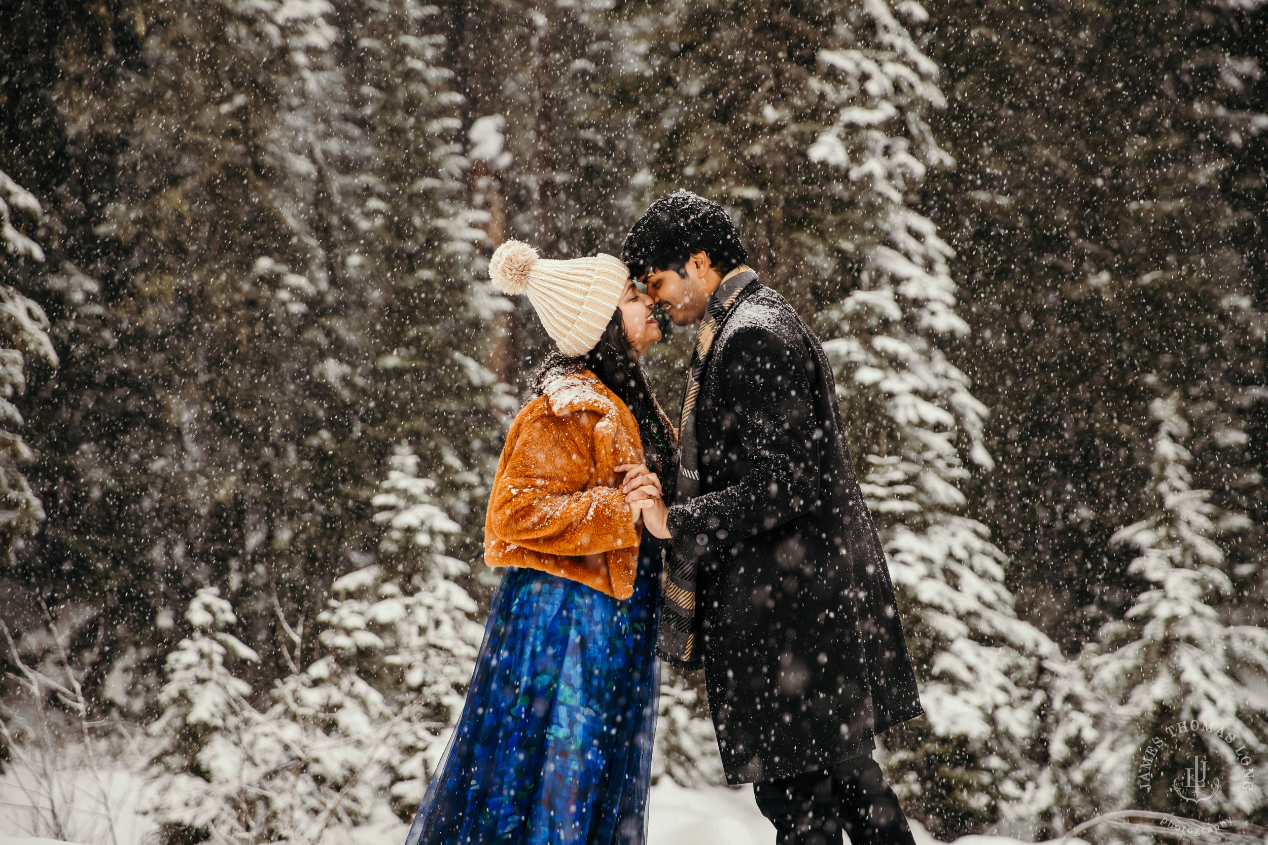 Snoqualmie Pass adventure engagement session by Snoqualmie wedding photographer James Thomas Long Photography