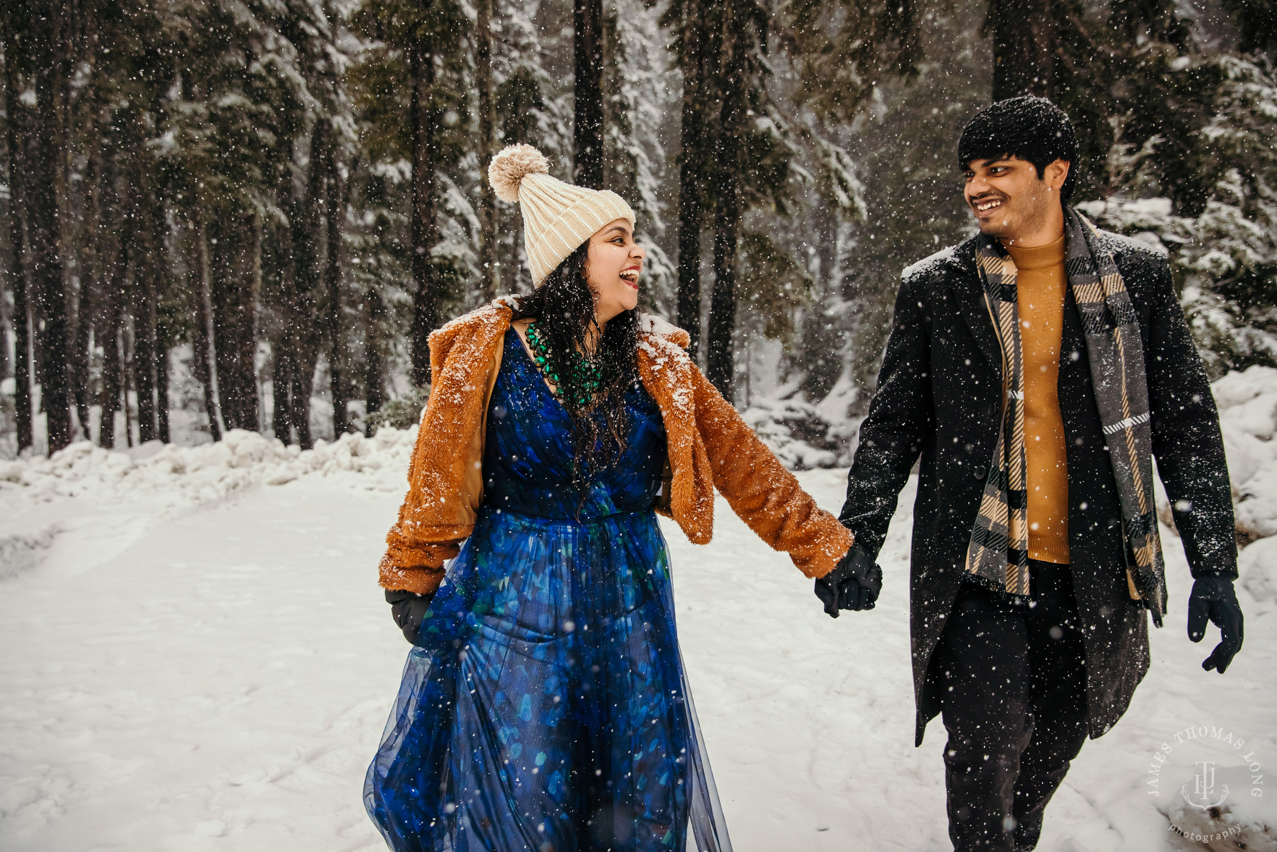 Snoqualmie Pass adventure engagement session by Snoqualmie wedding photographer James Thomas Long Photography