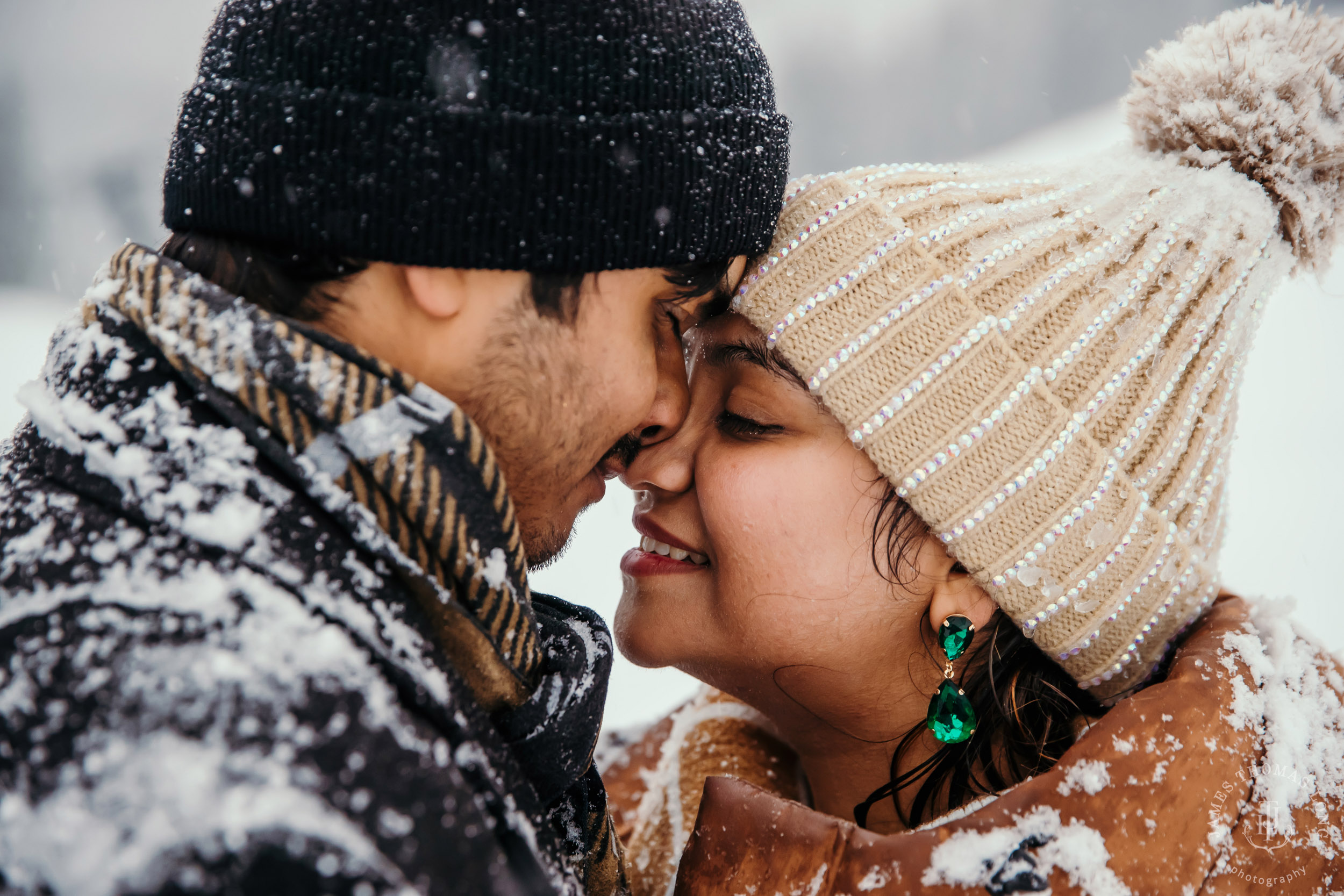 Snoqualmie Pass adventure engagement session by Snoqualmie wedding photographer James Thomas Long Photography