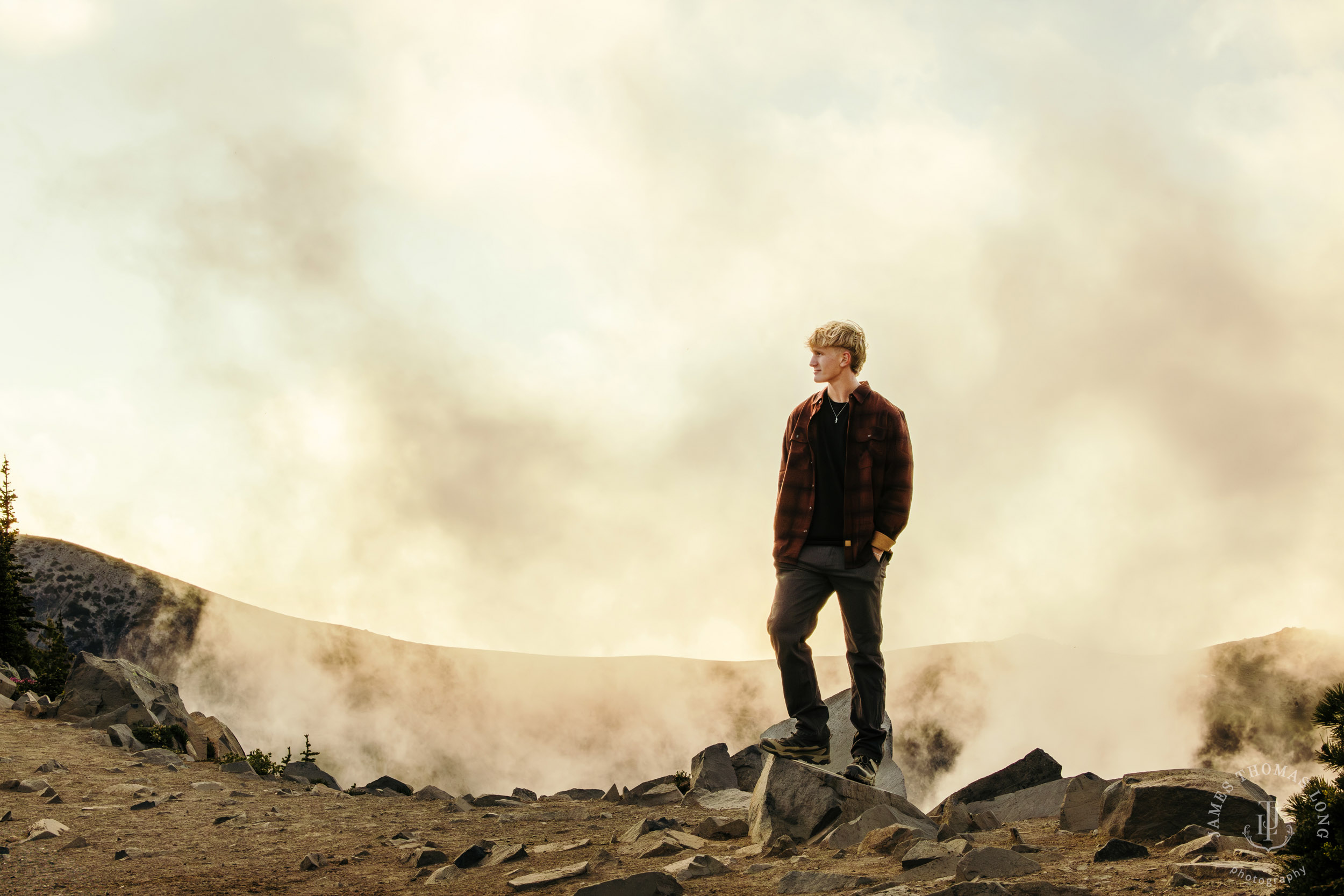 Mount Rainier adventure High School Senior portrait session by Seattle senior portrait photographer James Thomas Long Photography