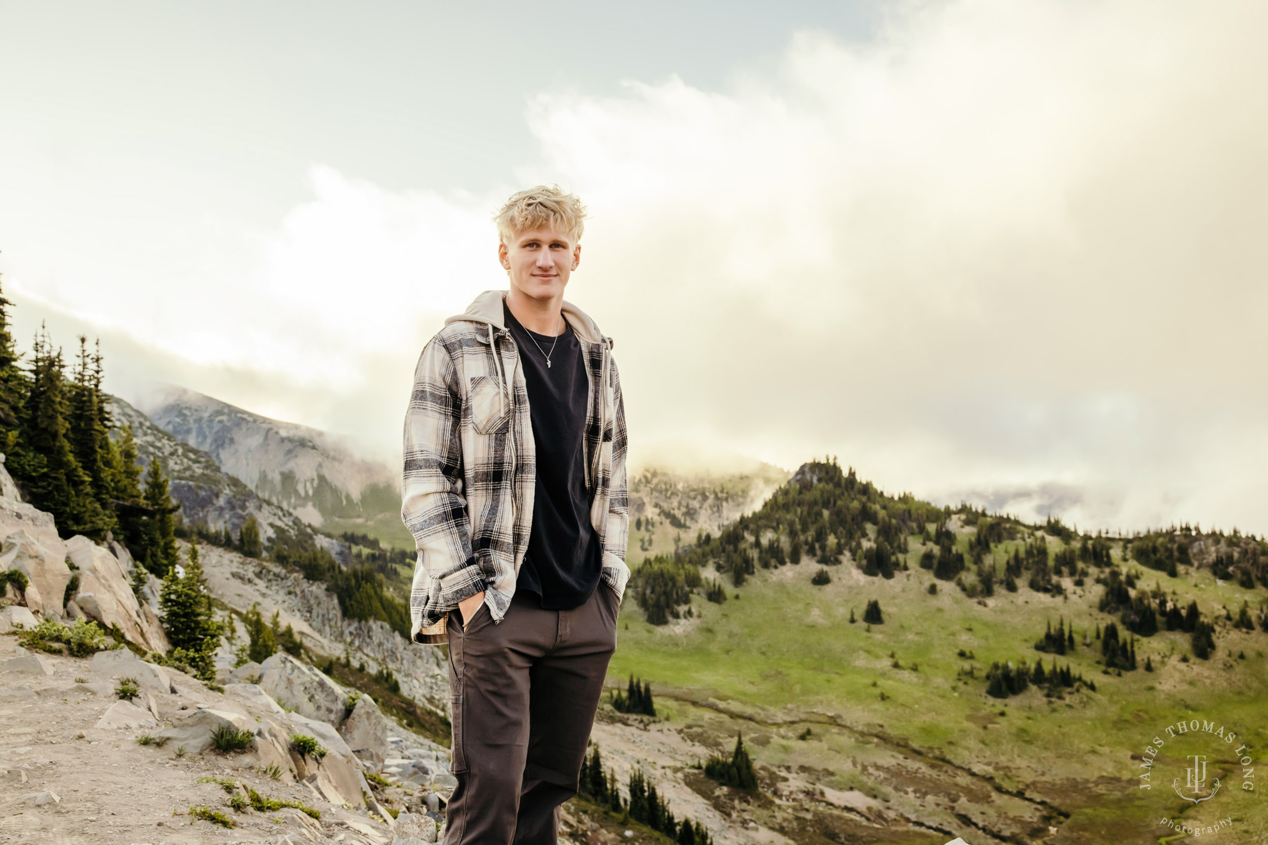 Mount Rainier adventure High School Senior portrait session by Seattle senior portrait photographer James Thomas Long Photography