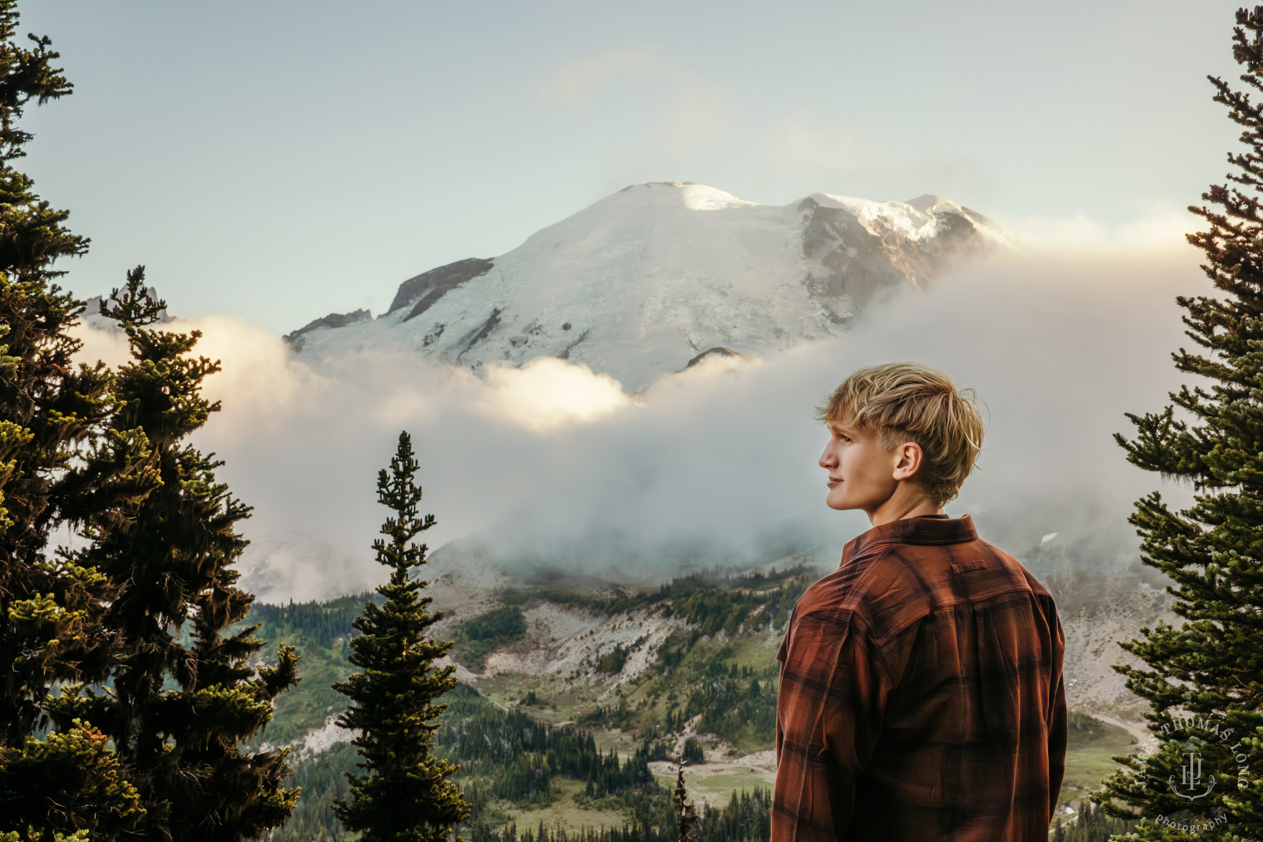 Mount Rainier adventure High School Senior portrait session by Seattle senior portrait photographer James Thomas Long Photography