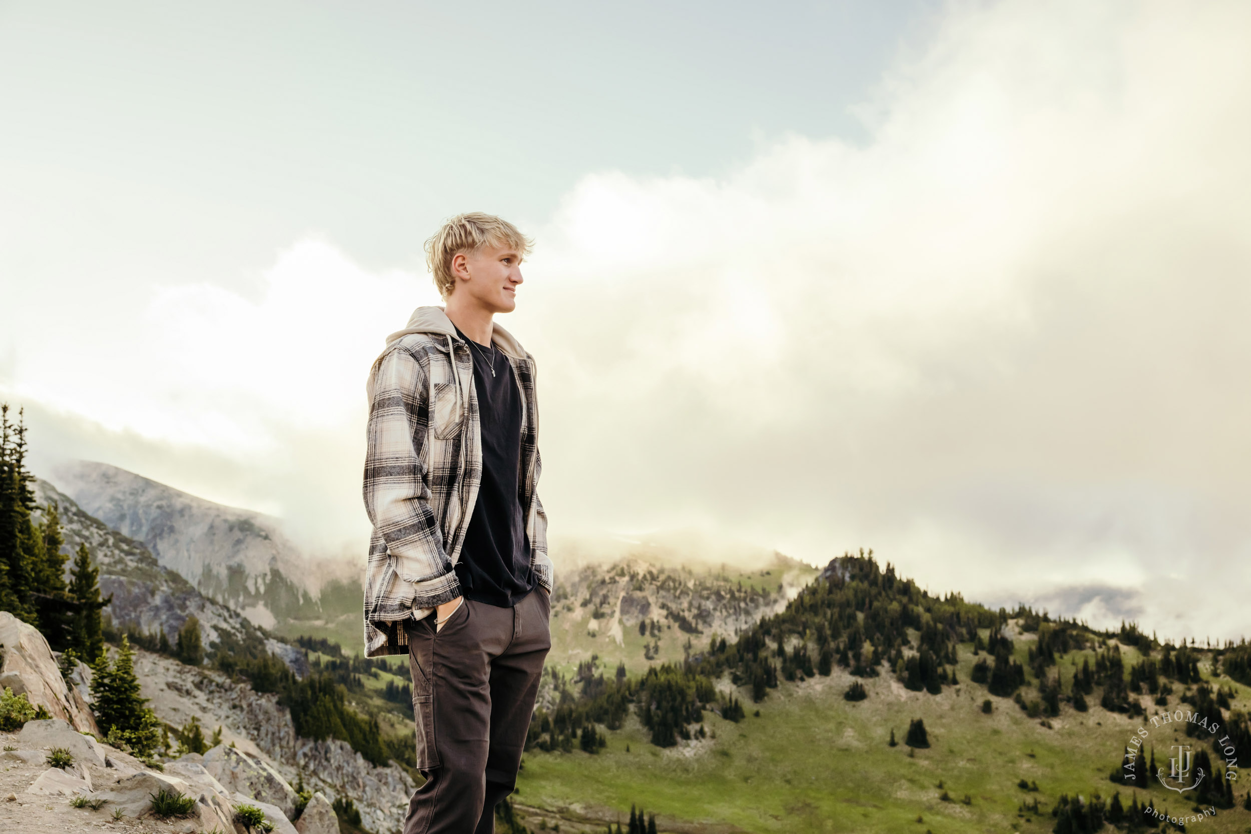 Mount Rainier adventure High School Senior portrait session by Seattle senior portrait photographer James Thomas Long Photography