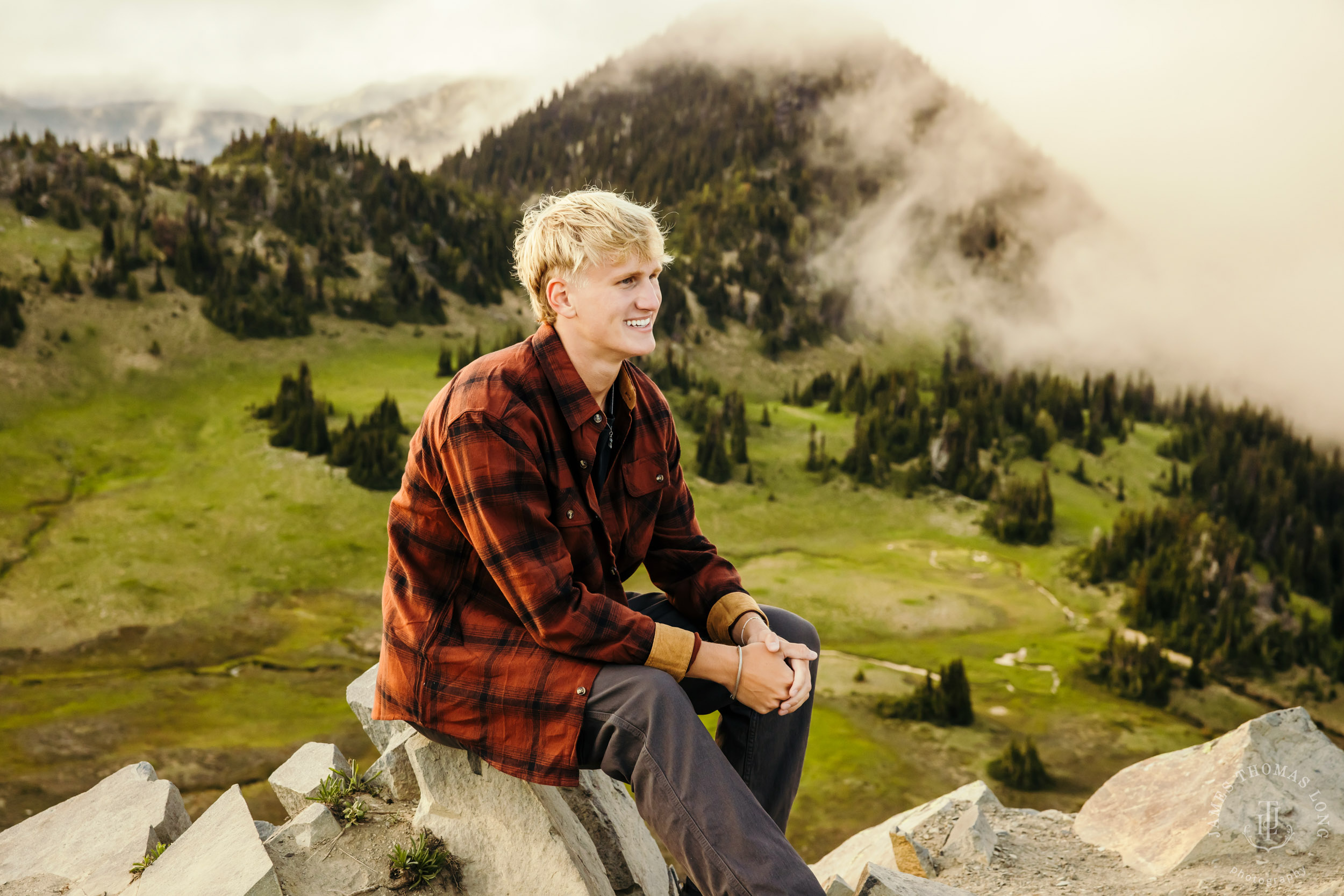 Mount Rainier adventure High School Senior portrait session by Seattle senior portrait photographer James Thomas Long Photography
