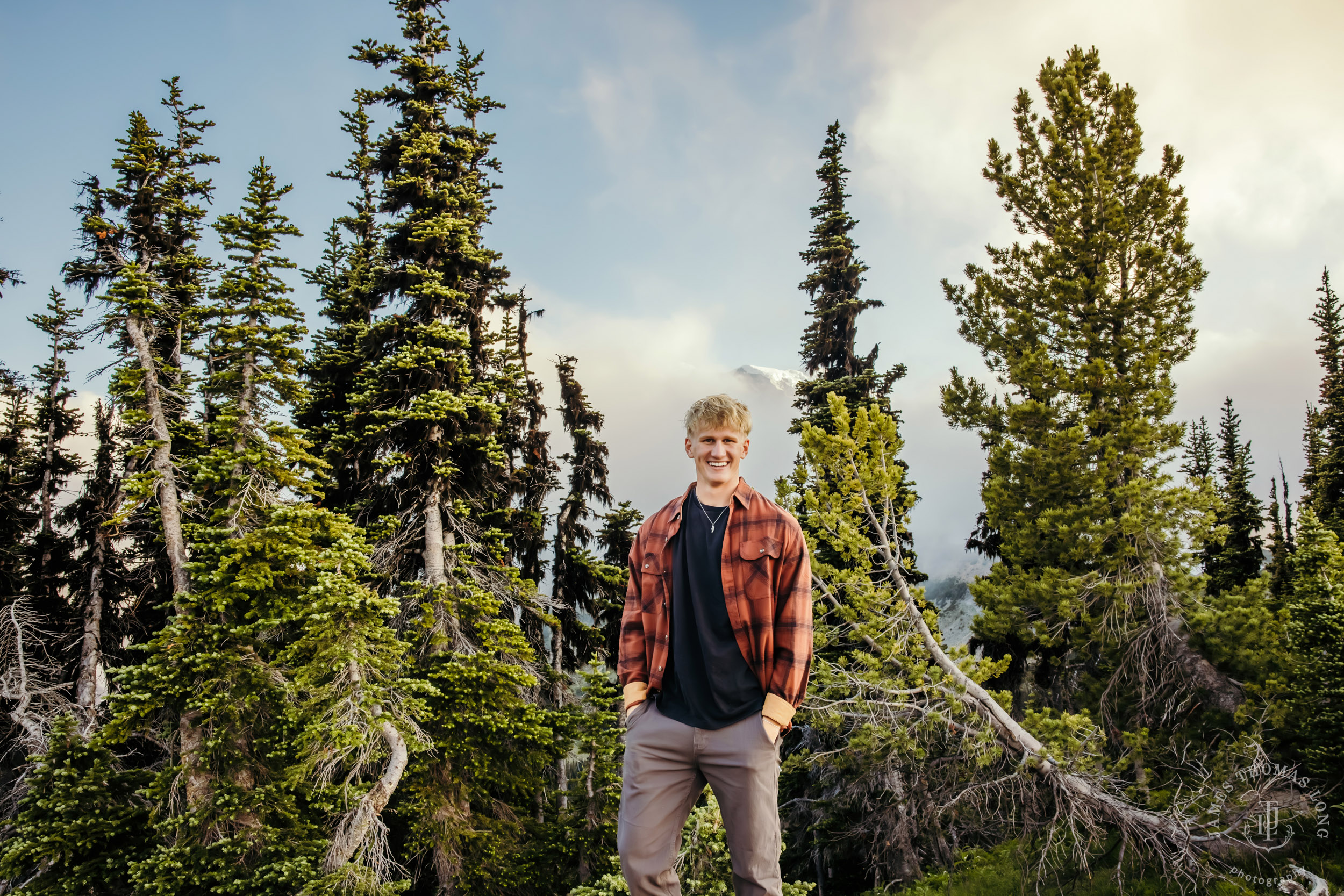 Mount Rainier adventure High School Senior portrait session by Seattle senior portrait photographer James Thomas Long Photography