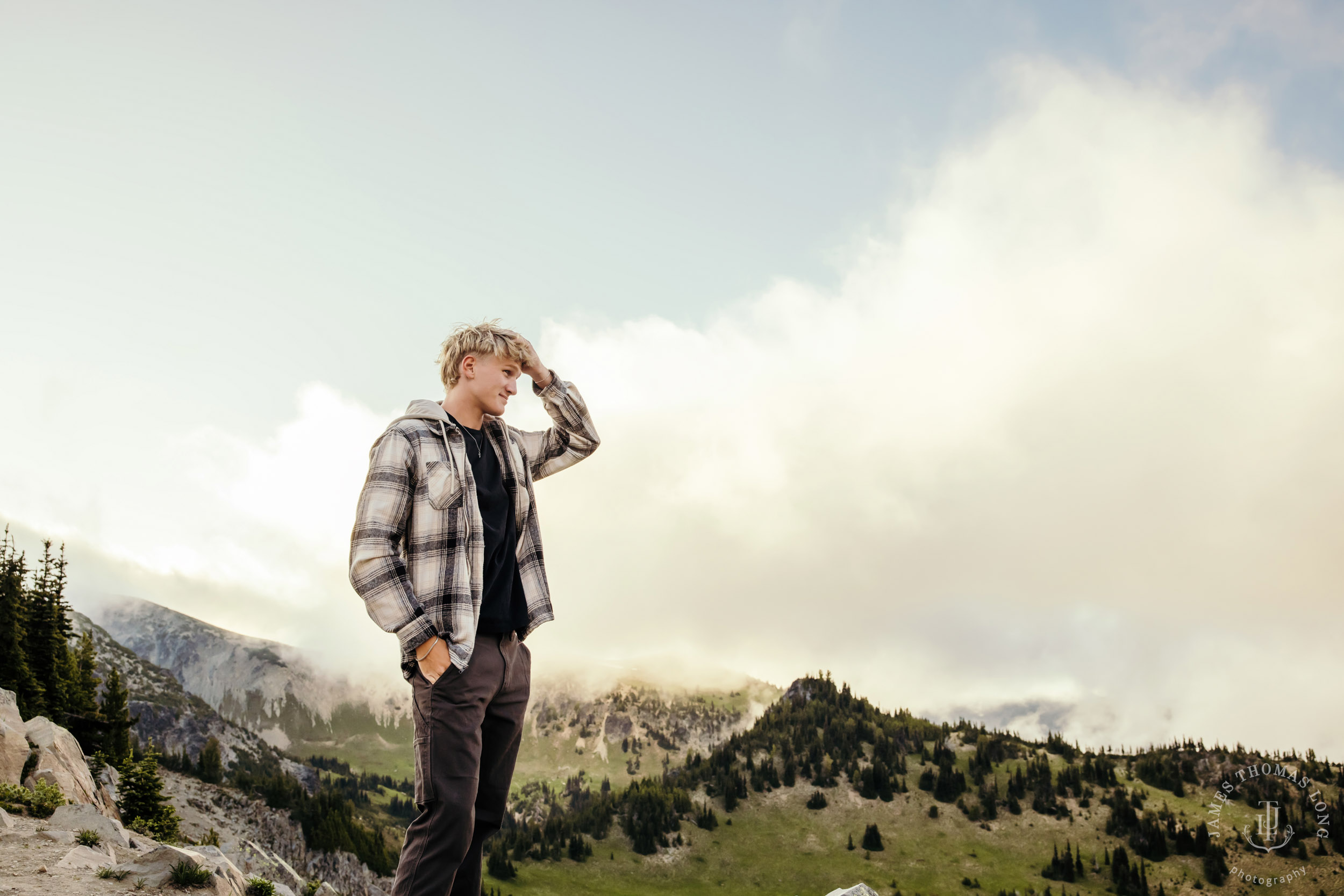 Mount Rainier adventure High School Senior portrait session by Seattle senior portrait photographer James Thomas Long Photography