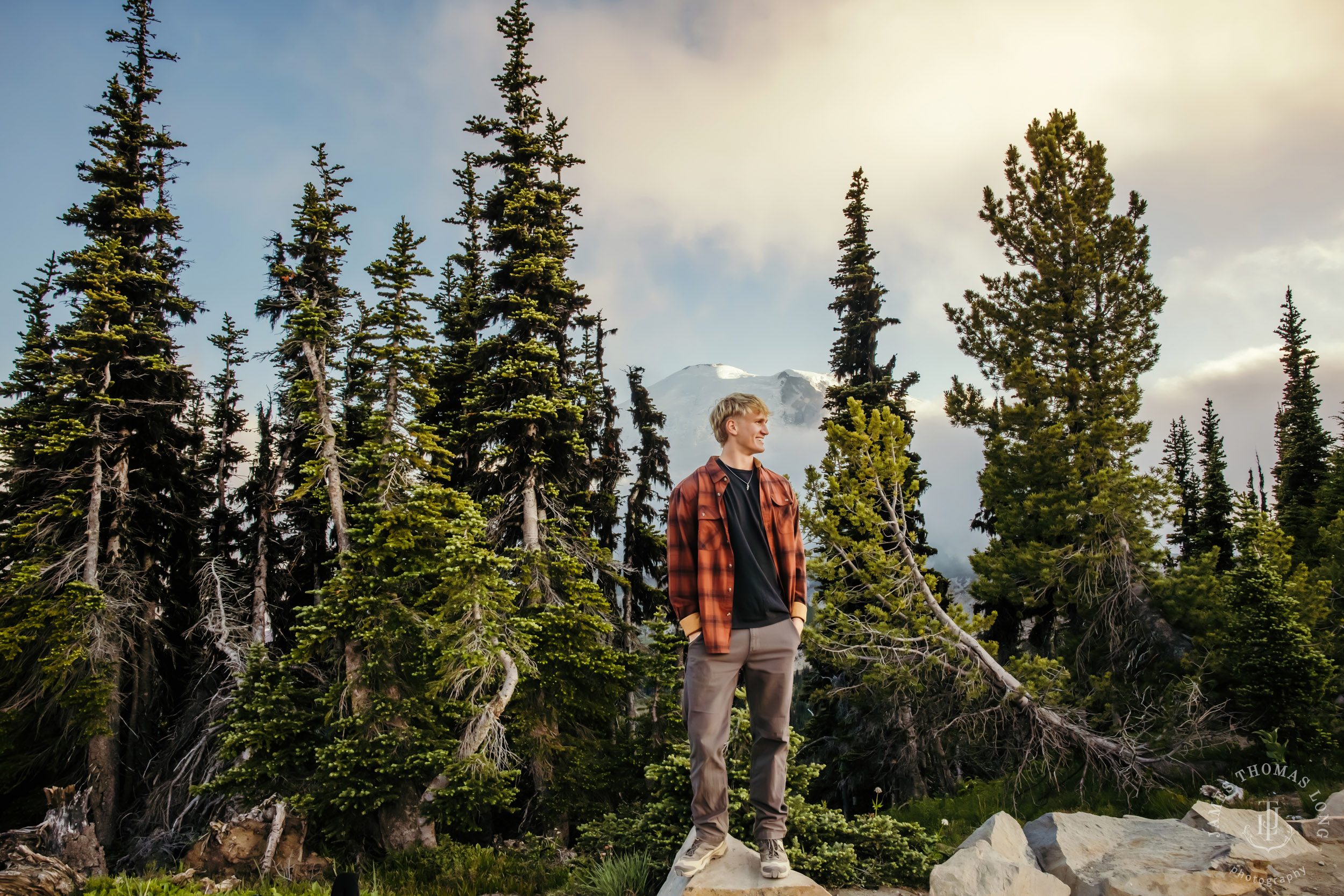 Mount Rainier adventure High School Senior portrait session by Seattle senior portrait photographer James Thomas Long Photography