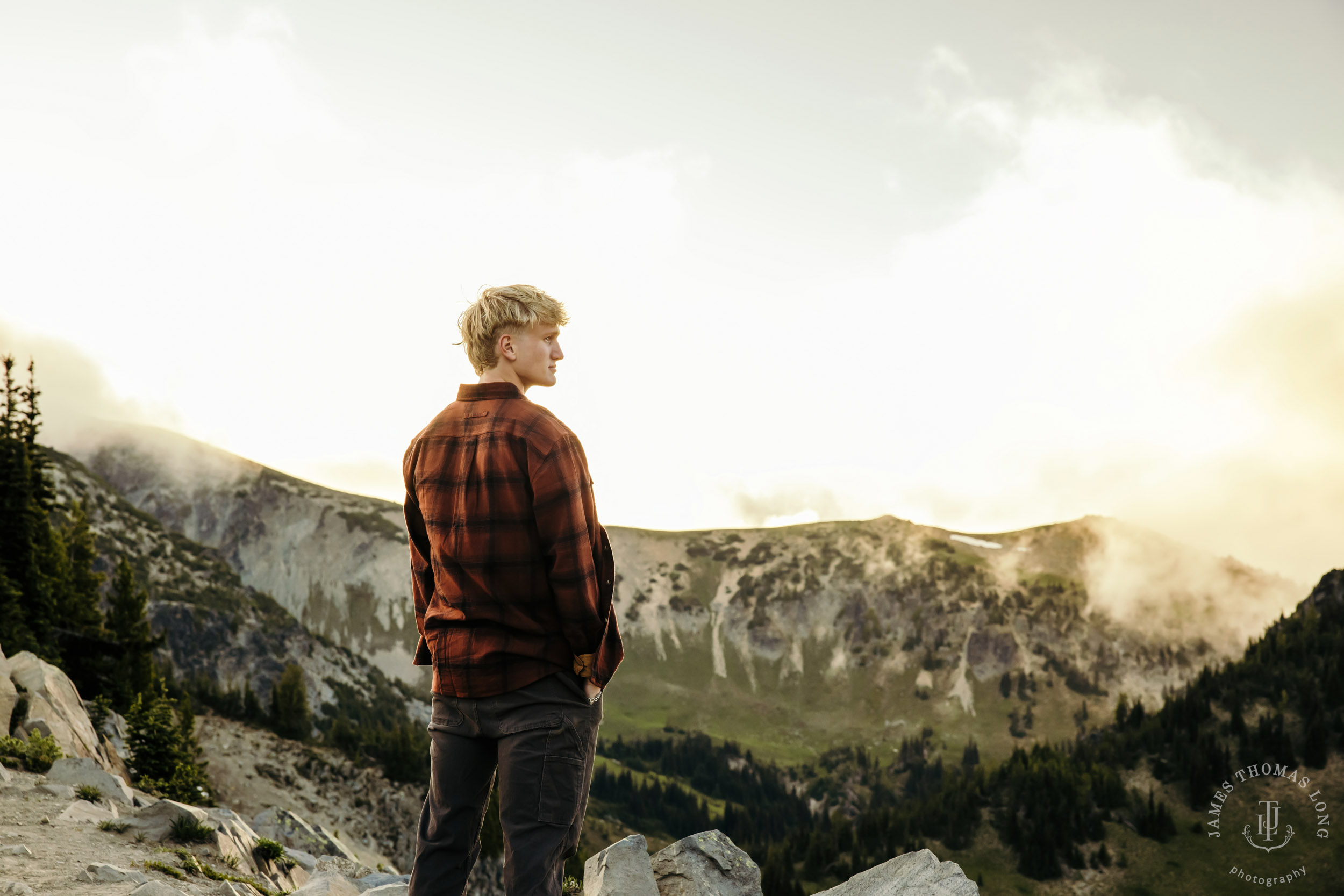 Mount Rainier adventure High School Senior portrait session by Seattle senior portrait photographer James Thomas Long Photography