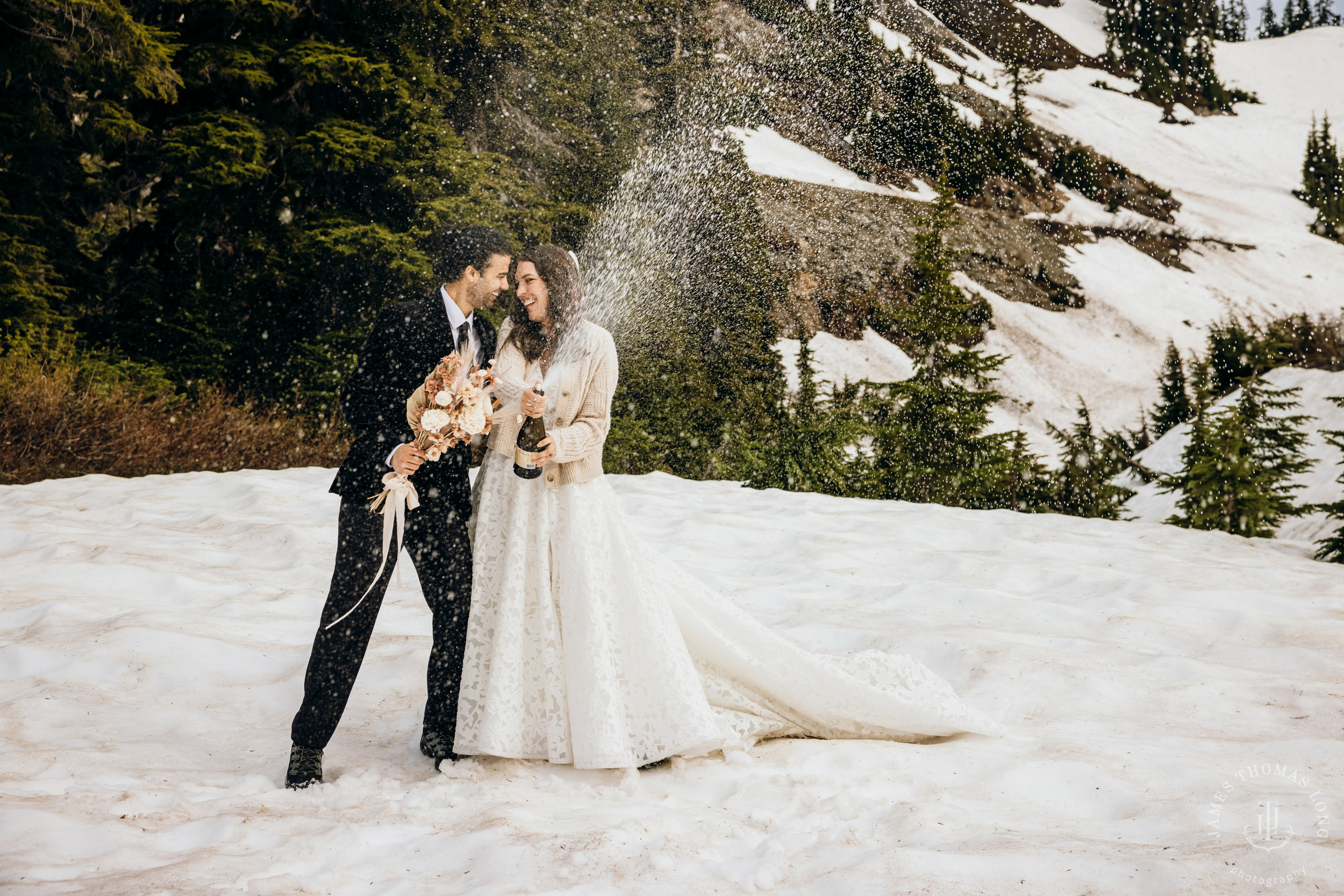 Mount Baker North Cascades adventure elopement by Seattle wedding photographer James Thomas Long Photography