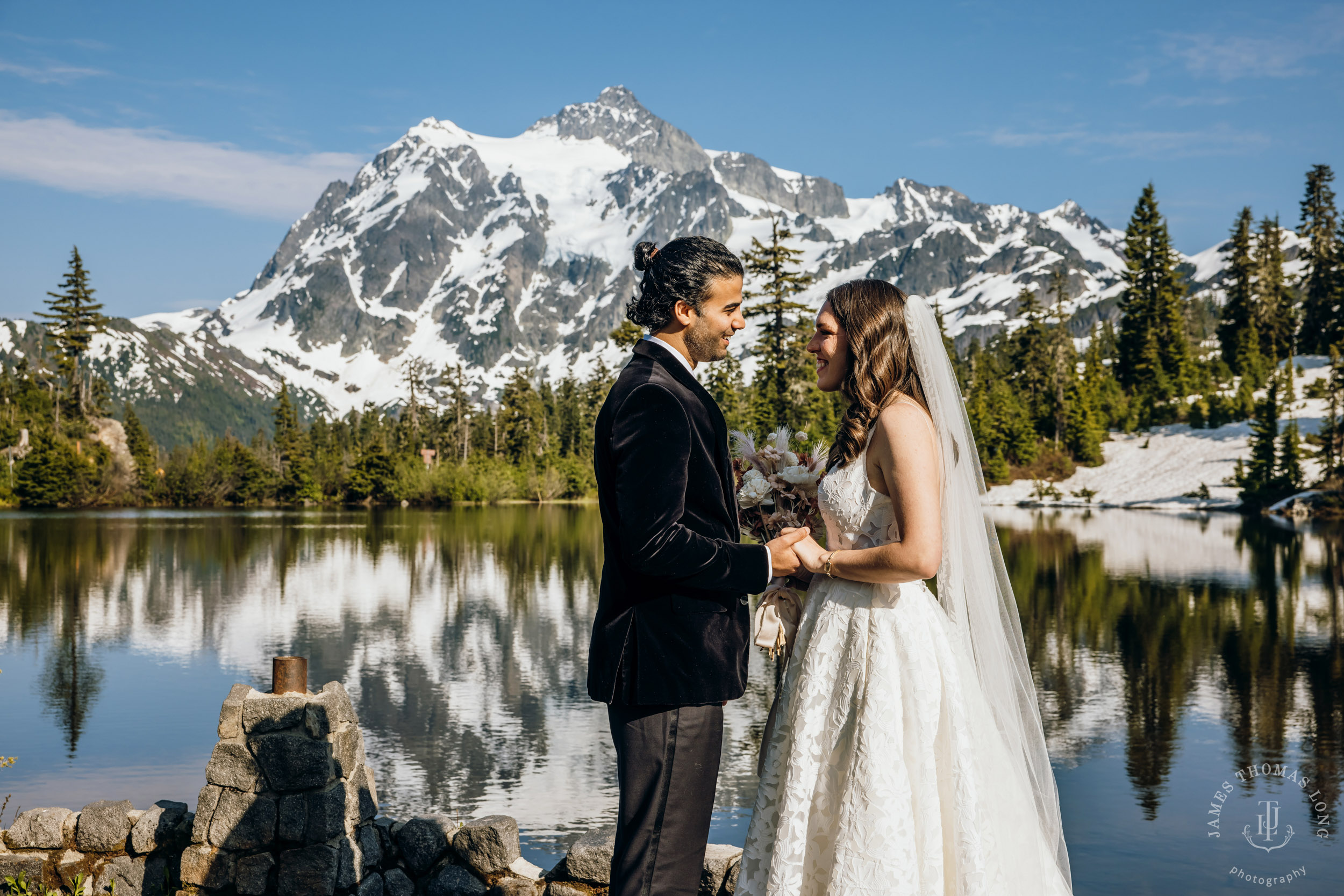 Mount Baker North Cascades adventure elopement by Seattle wedding photographer James Thomas Long Photography