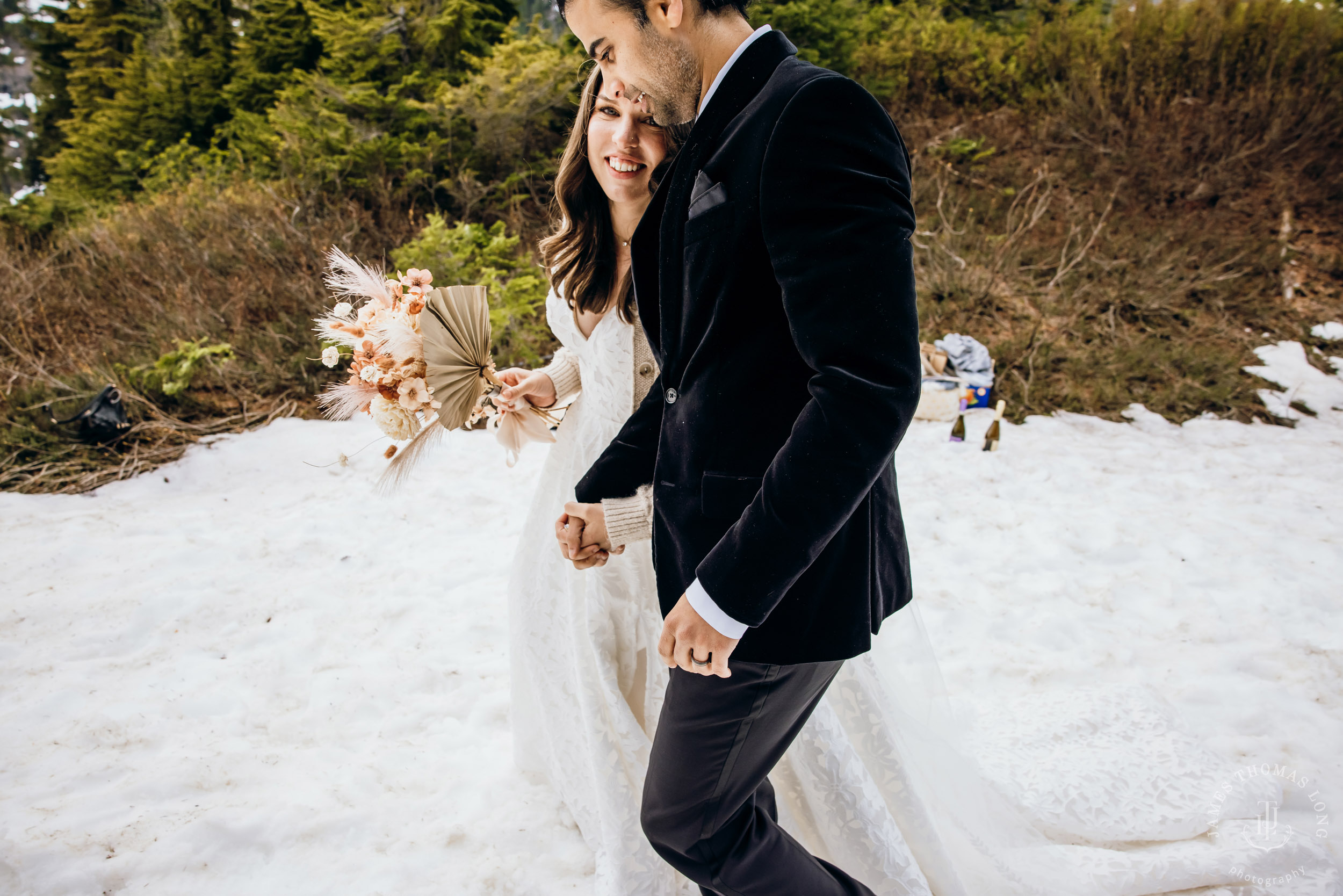 Mount Baker North Cascades adventure elopement by Seattle wedding photographer James Thomas Long Photography