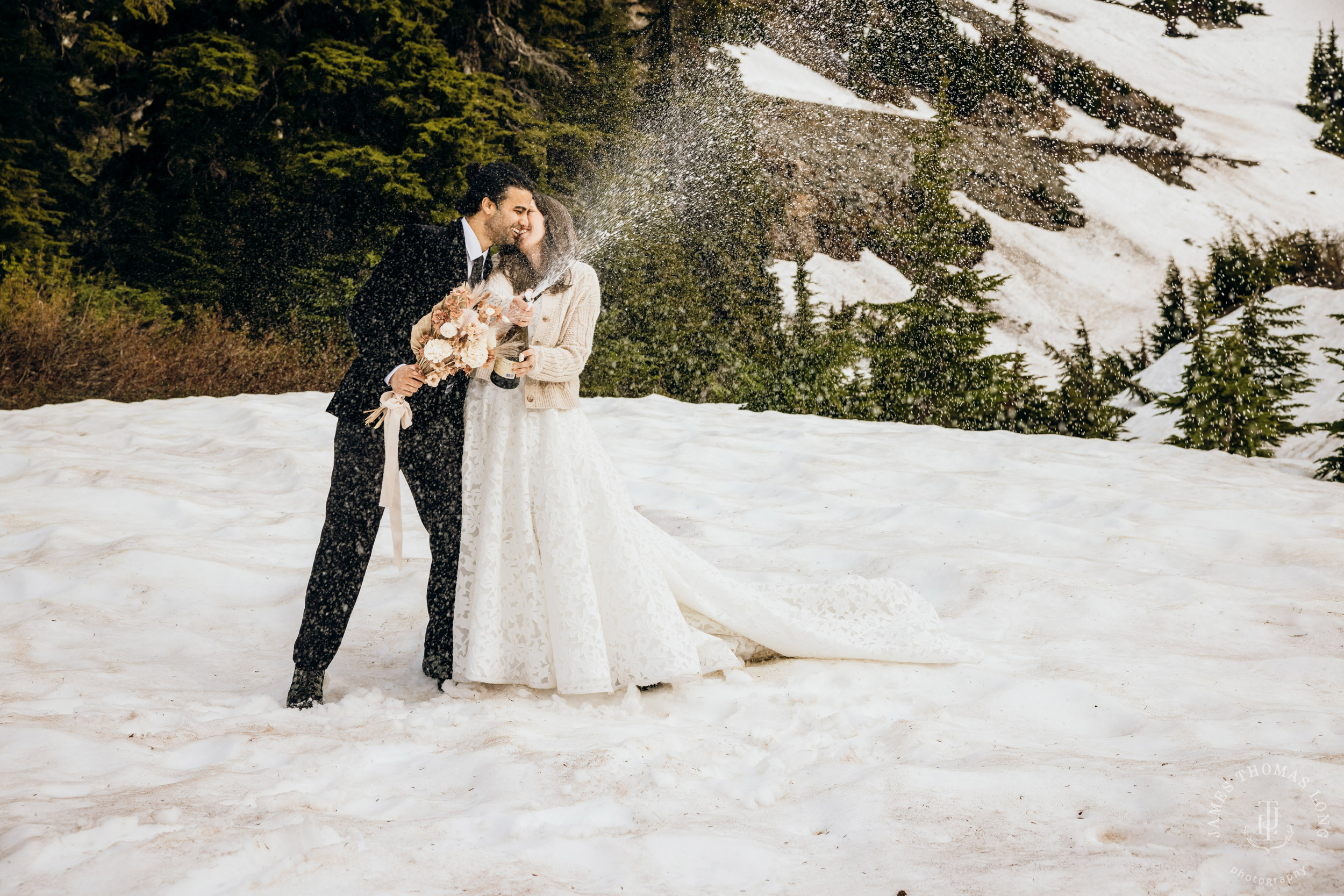 Mount Baker North Cascades adventure elopement by Seattle wedding photographer James Thomas Long Photography