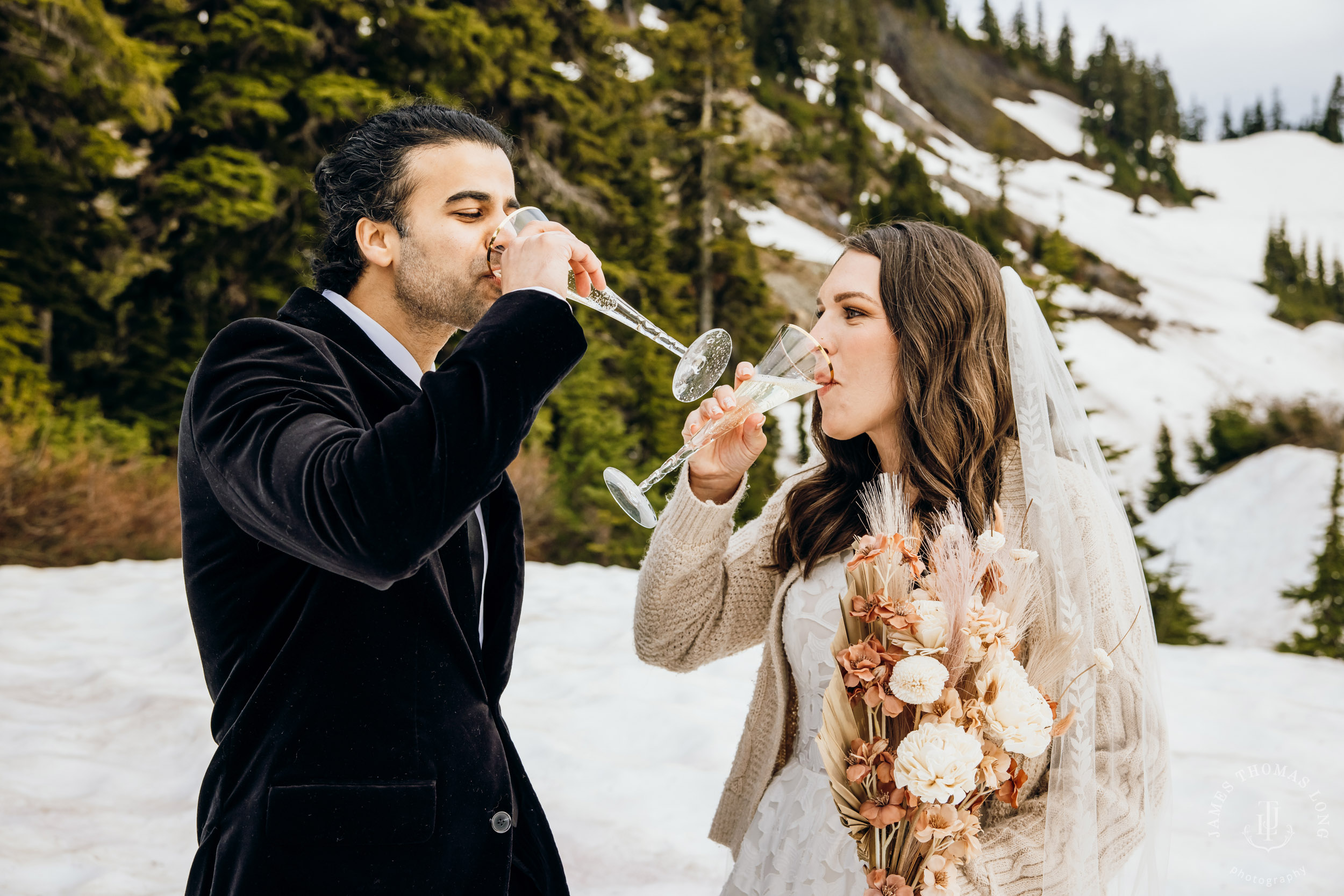 Mount Baker North Cascades adventure elopement by Seattle wedding photographer James Thomas Long Photography
