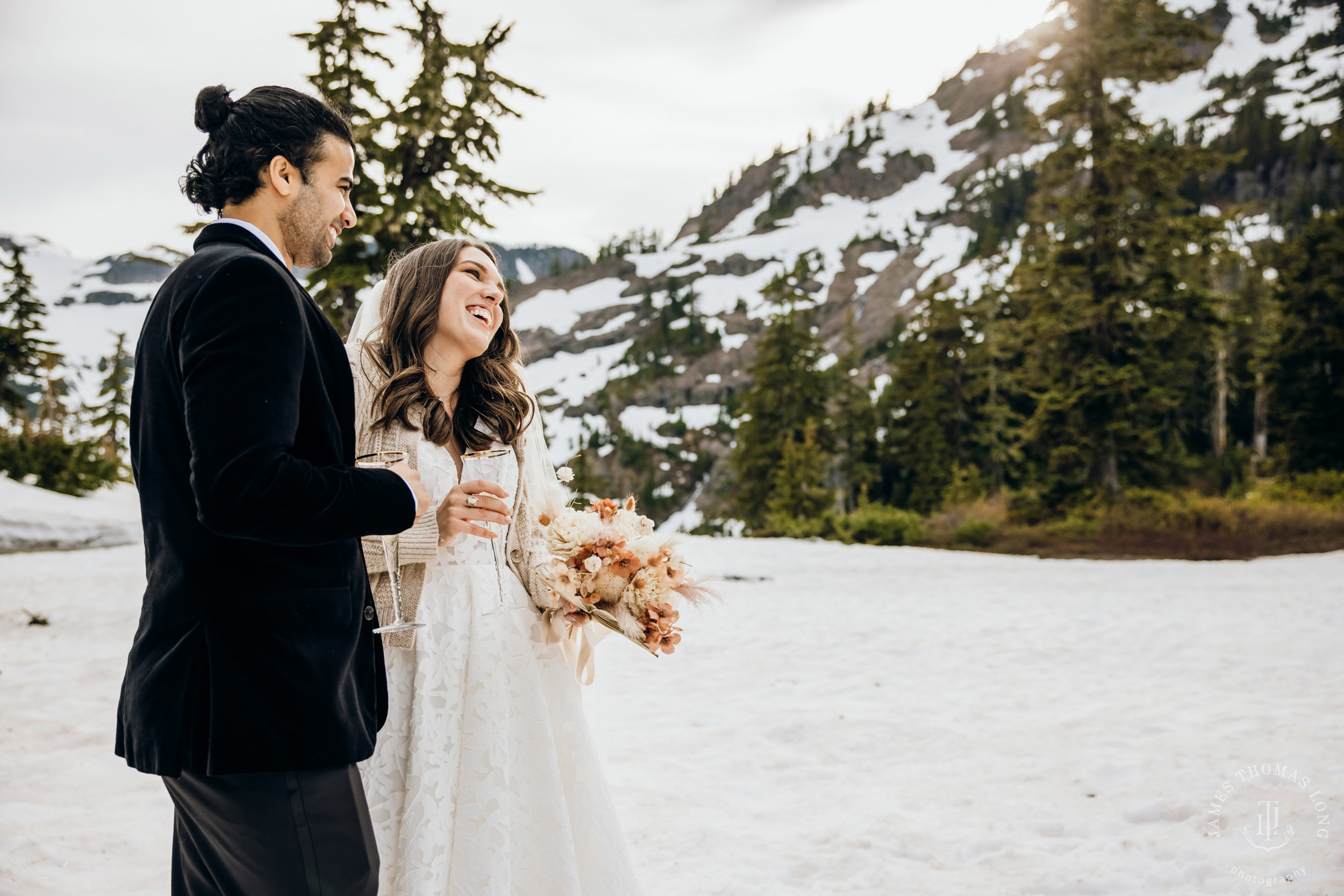 Mount Baker North Cascades adventure elopement by Seattle wedding photographer James Thomas Long Photography