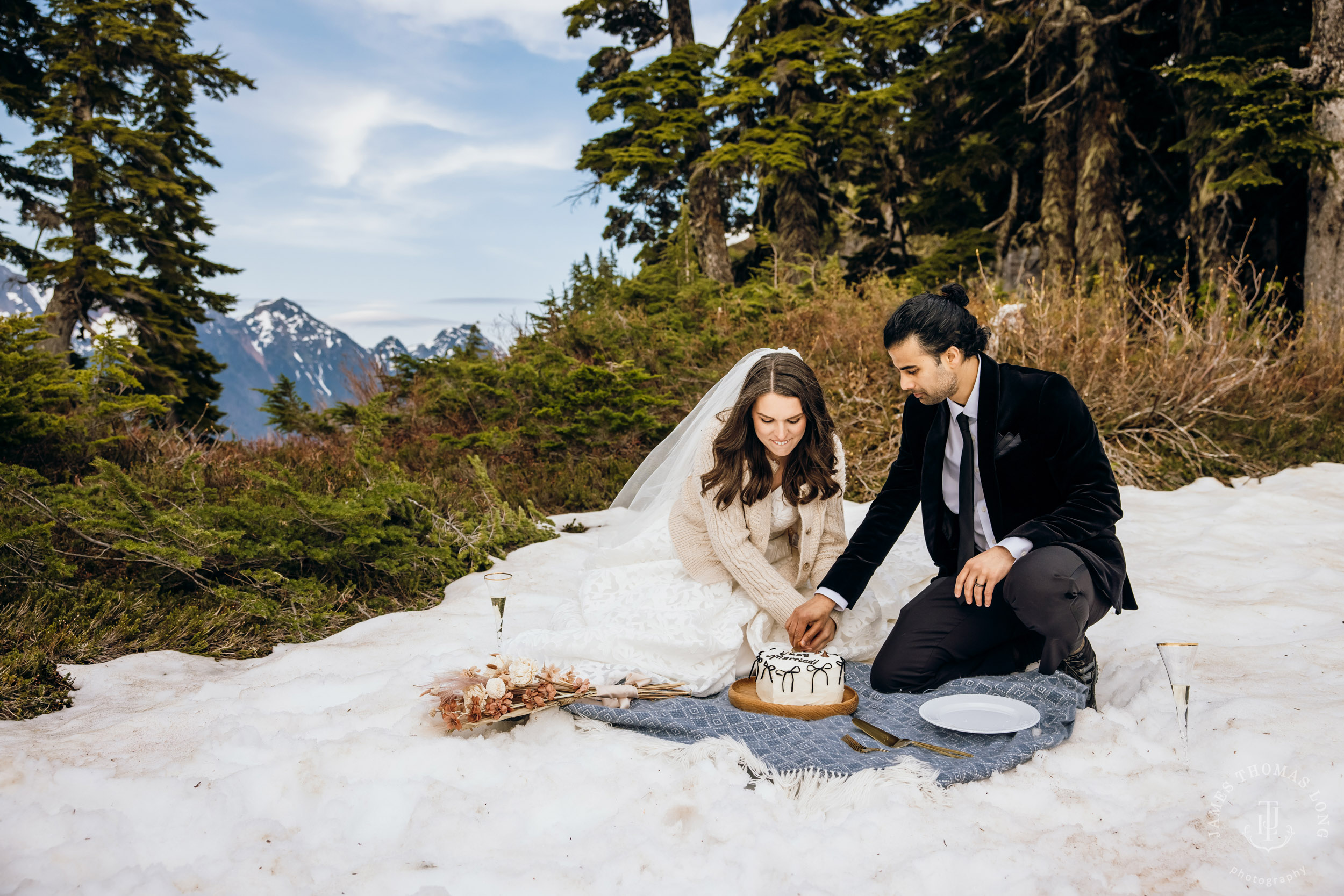Mount Baker North Cascades adventure elopement by Seattle wedding photographer James Thomas Long Photography