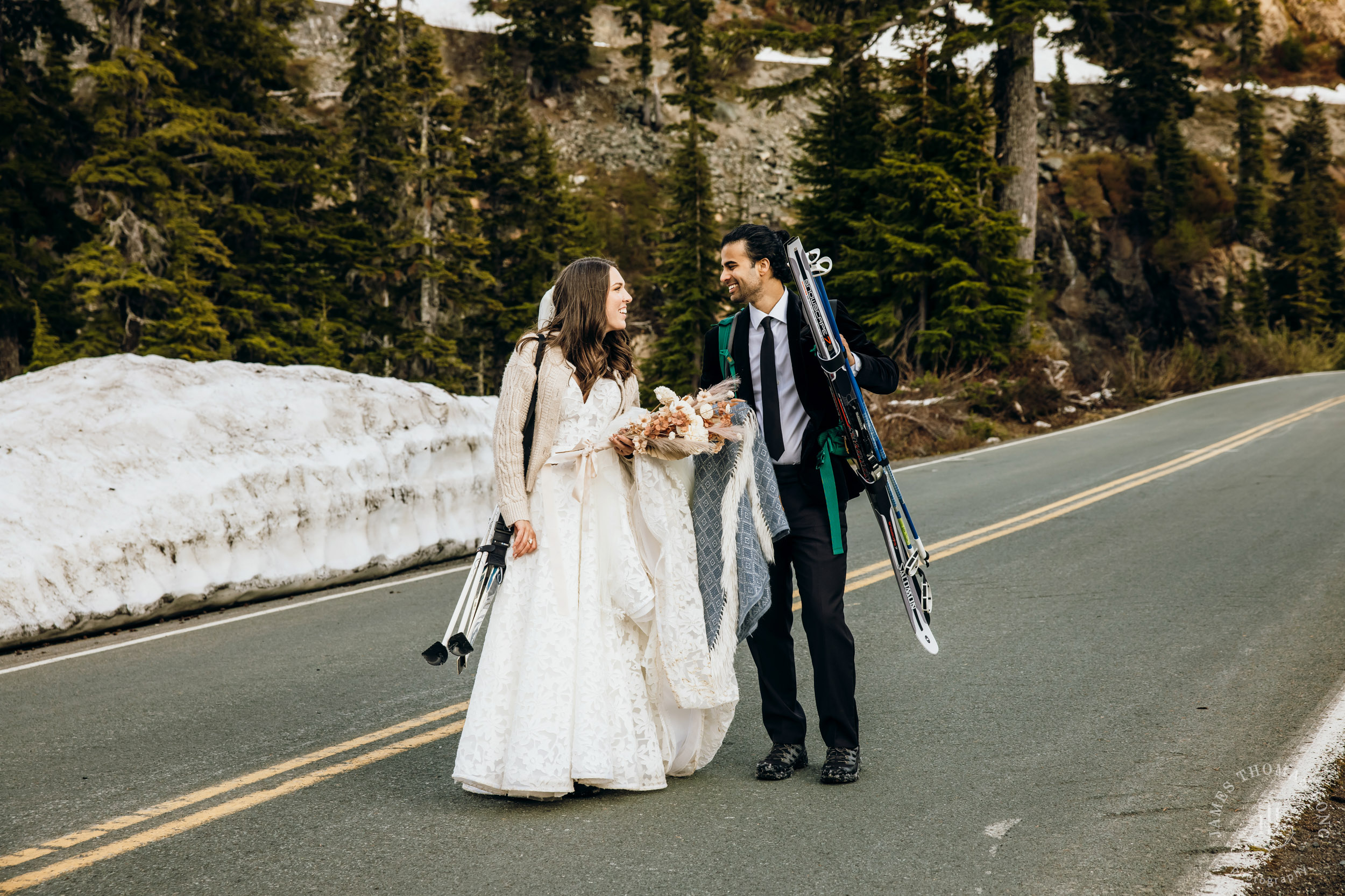 Mount Baker North Cascades adventure elopement by Seattle wedding photographer James Thomas Long Photography