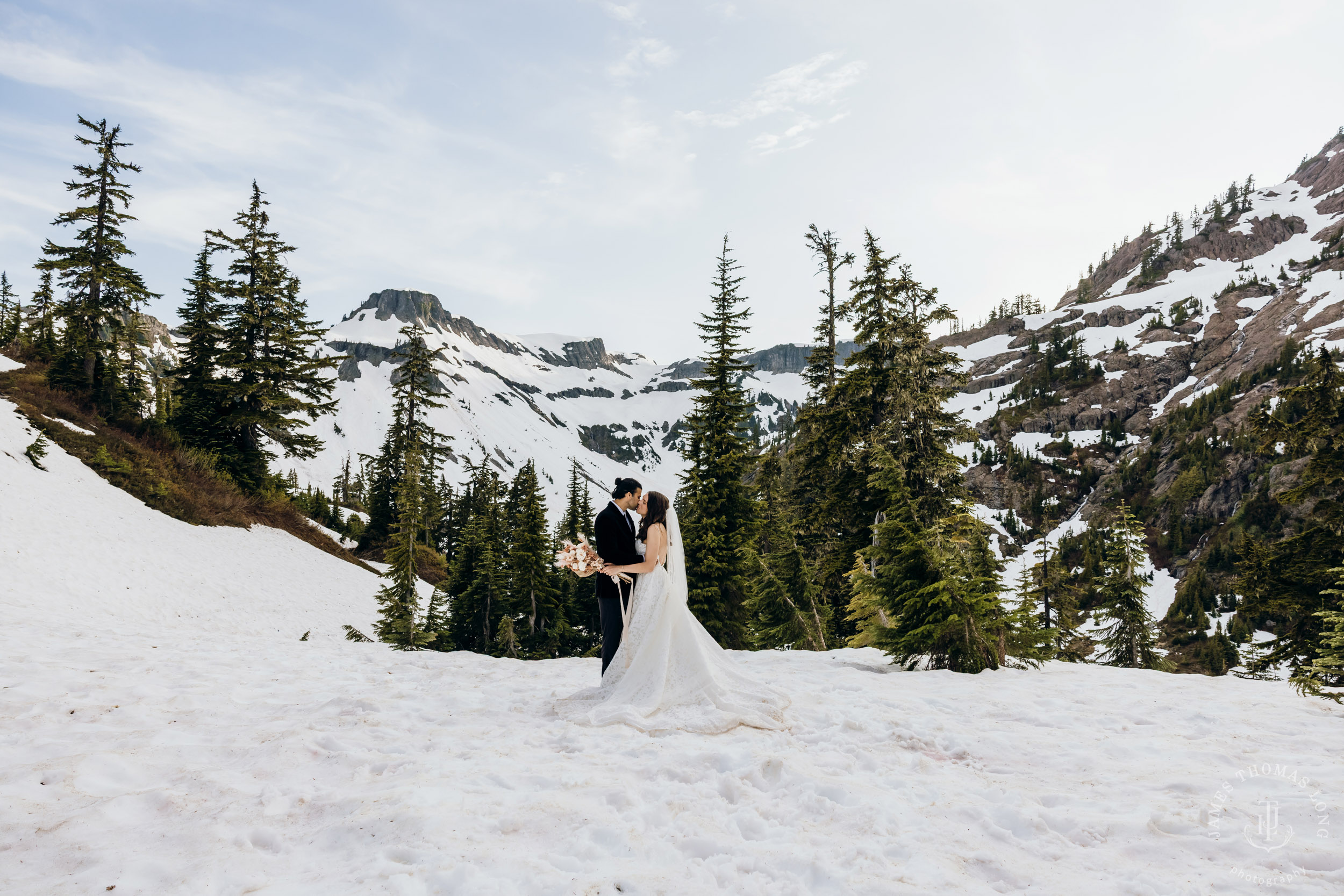 Mount Baker North Cascades adventure elopement by Seattle wedding photographer James Thomas Long Photography