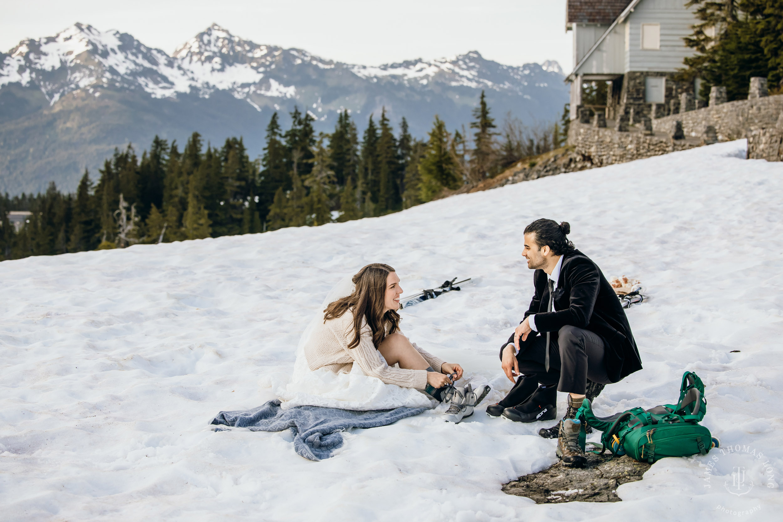 Mount Baker North Cascades adventure elopement by Seattle wedding photographer James Thomas Long Photography