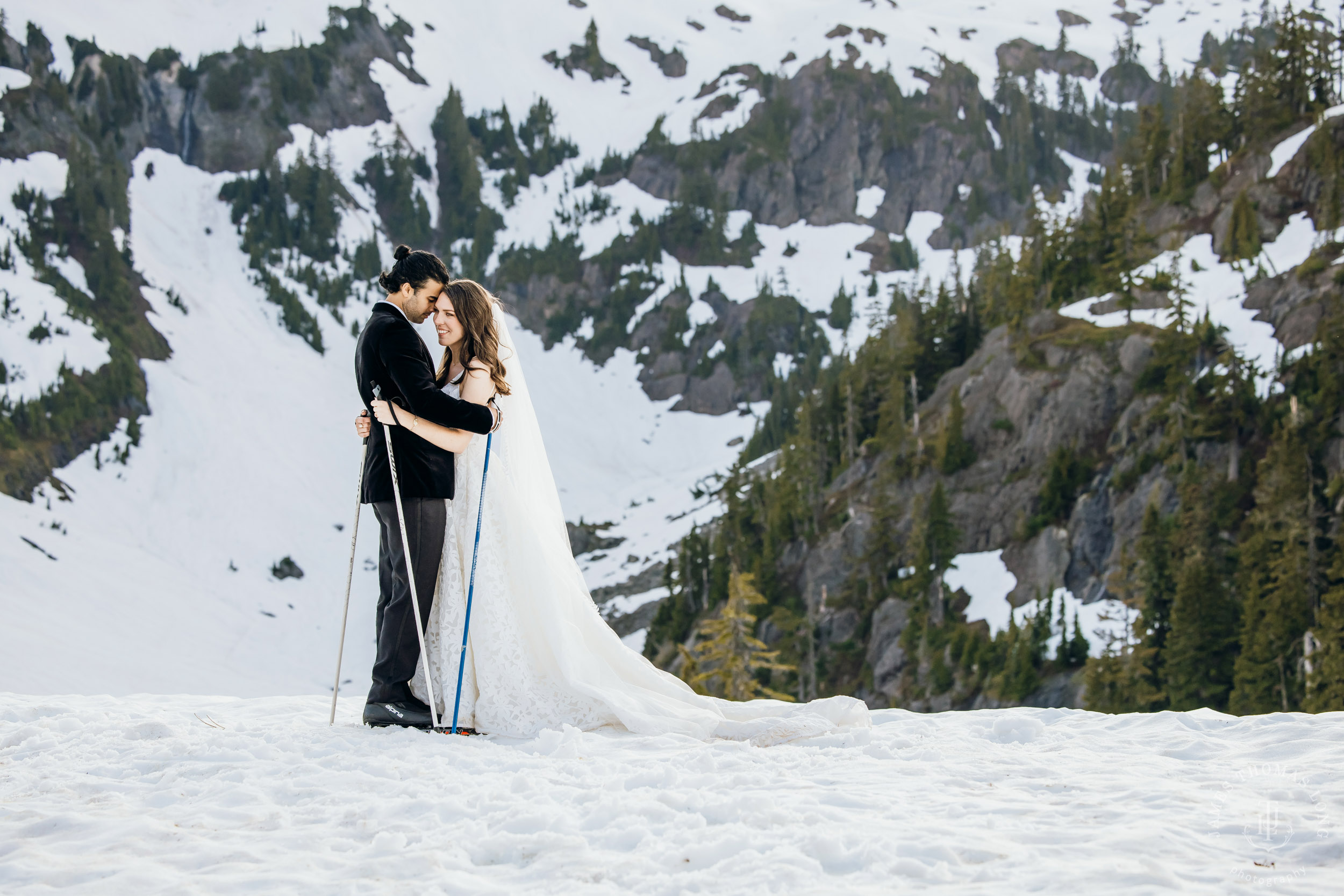 Mount Baker North Cascades adventure elopement by Seattle wedding photographer James Thomas Long Photography