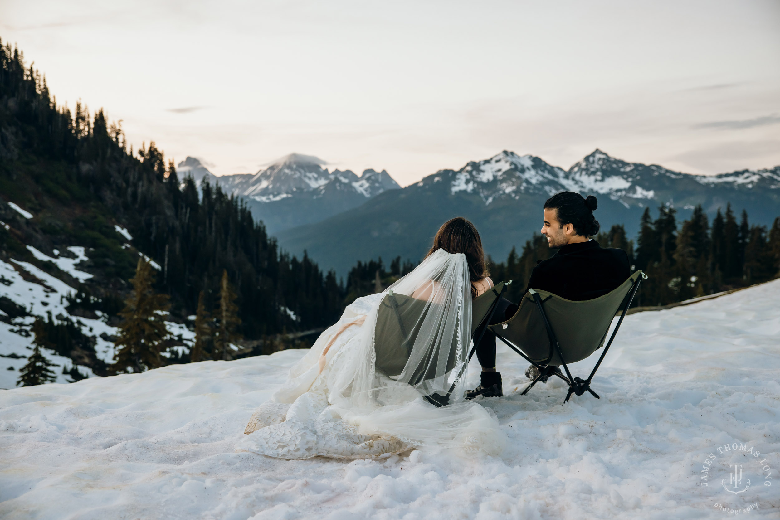 Mount Baker North Cascades adventure elopement by Seattle wedding photographer James Thomas Long Photography