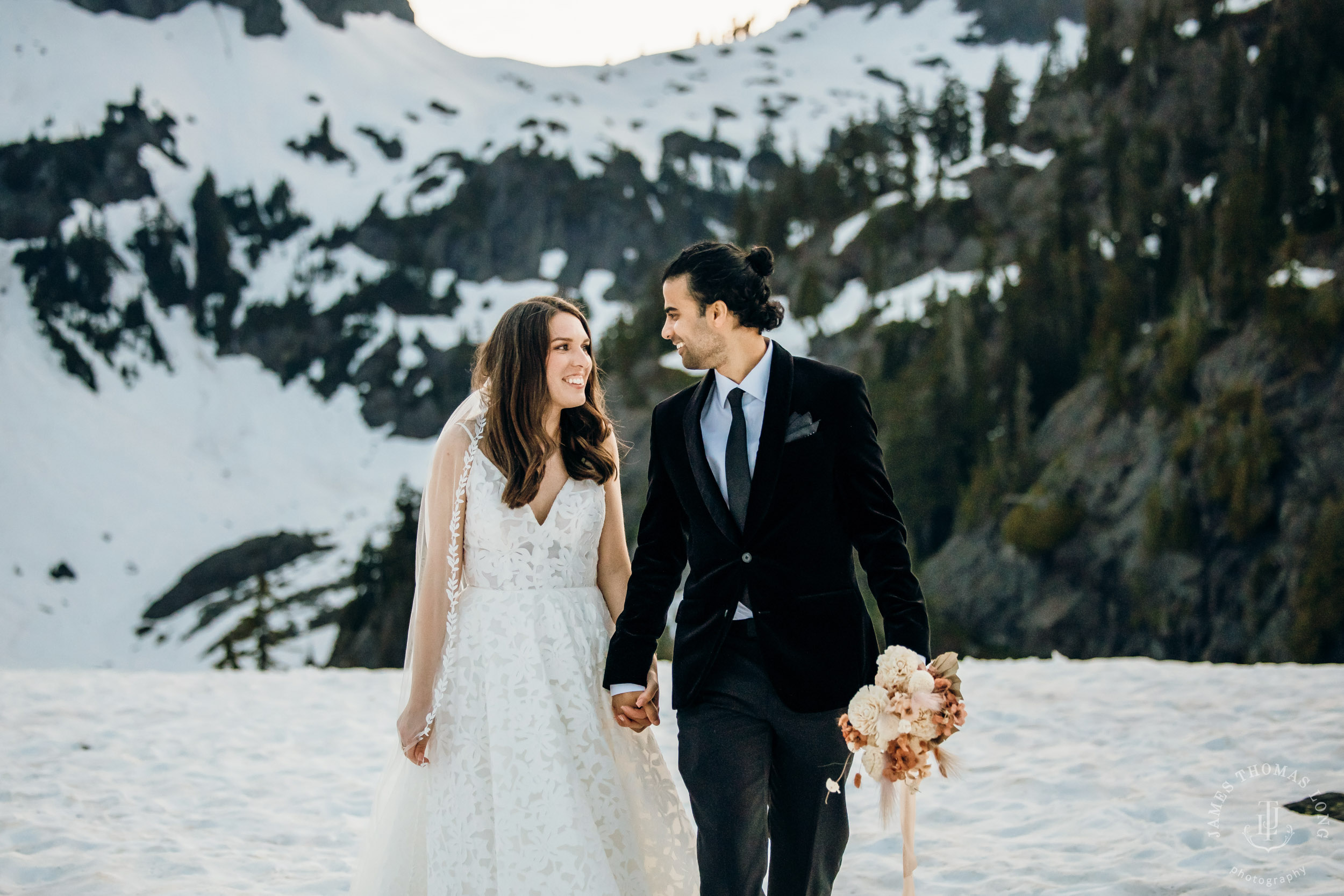 Mount Baker North Cascades adventure elopement by Seattle wedding photographer James Thomas Long Photography