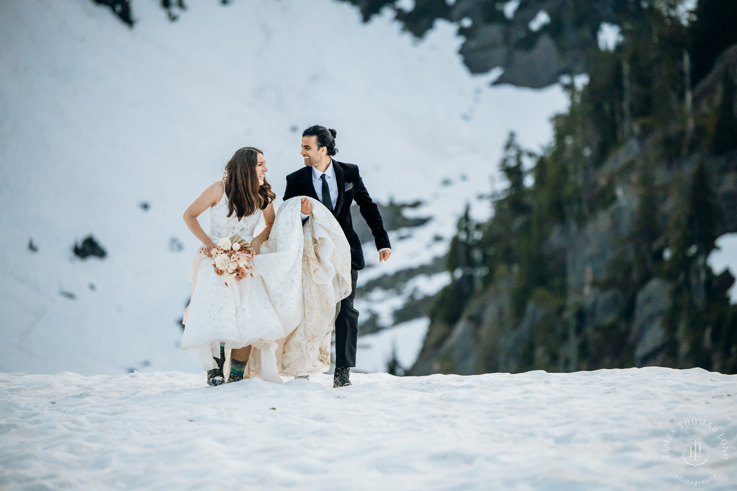 Mount Baker North Cascades adventure elopement by Seattle wedding photographer James Thomas Long Photography