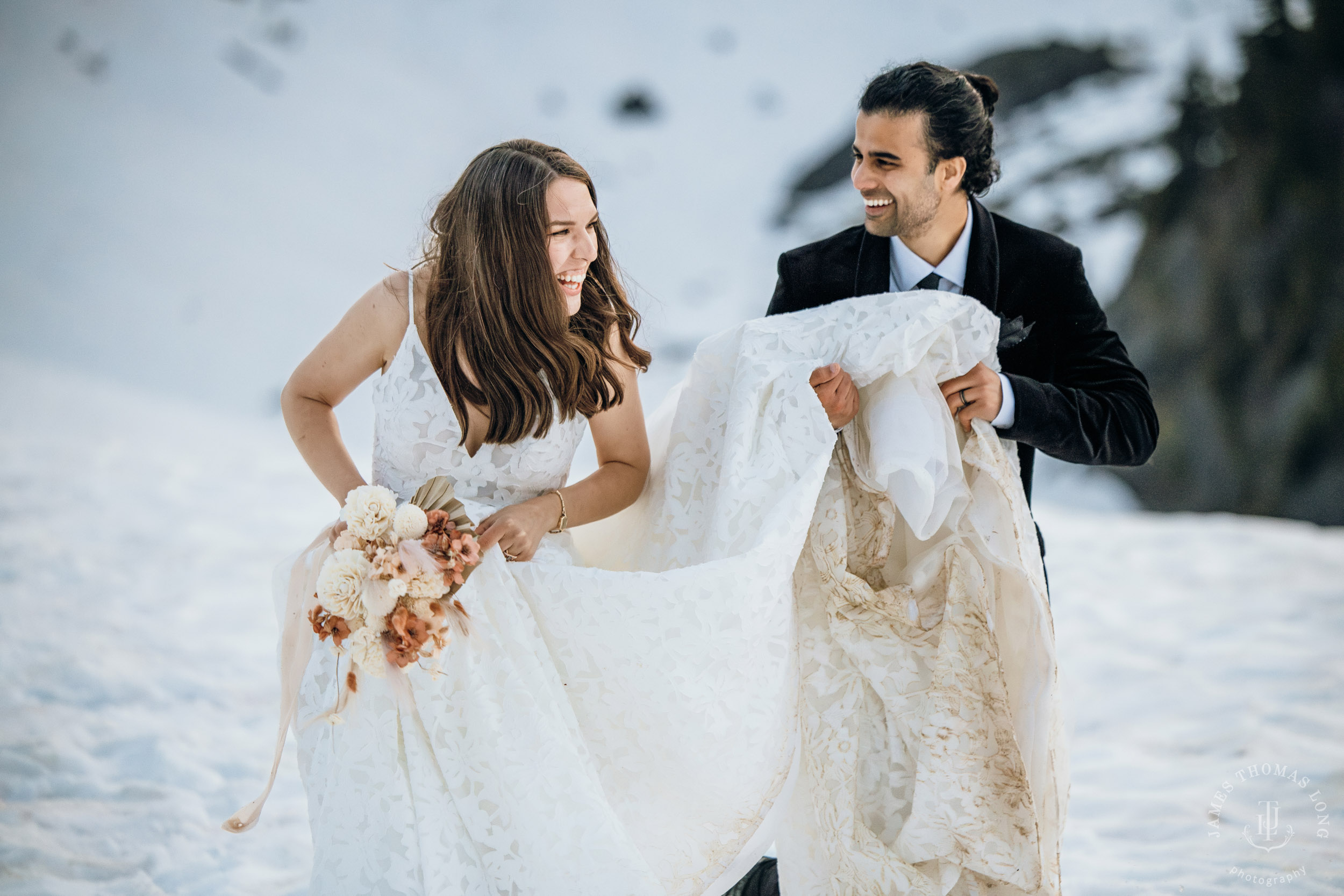 Mount Baker North Cascades adventure elopement by Seattle wedding photographer James Thomas Long Photography