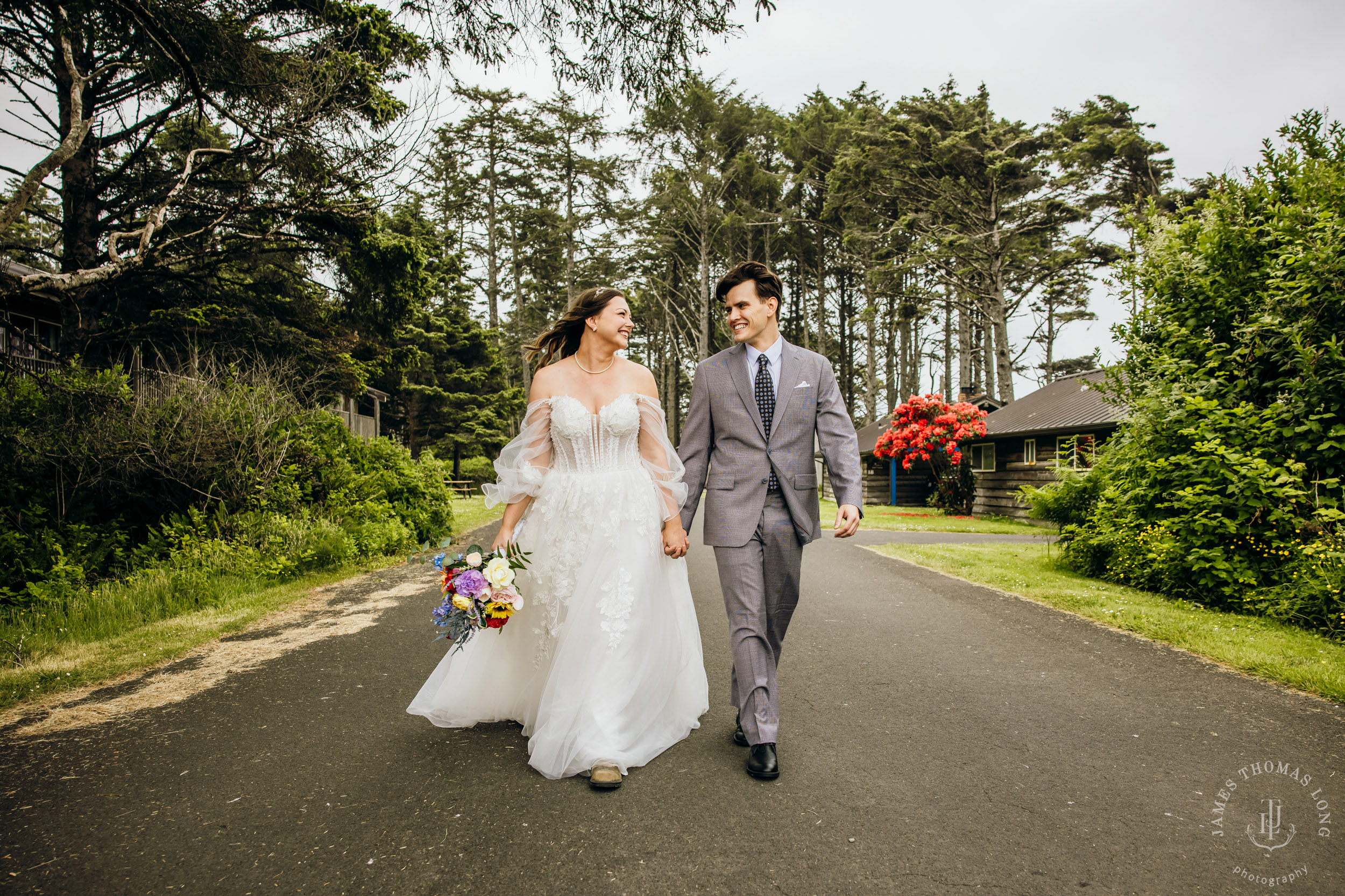 Washington Coast elopement by Seattle adventure elopement photographer James Thomas Long Photography