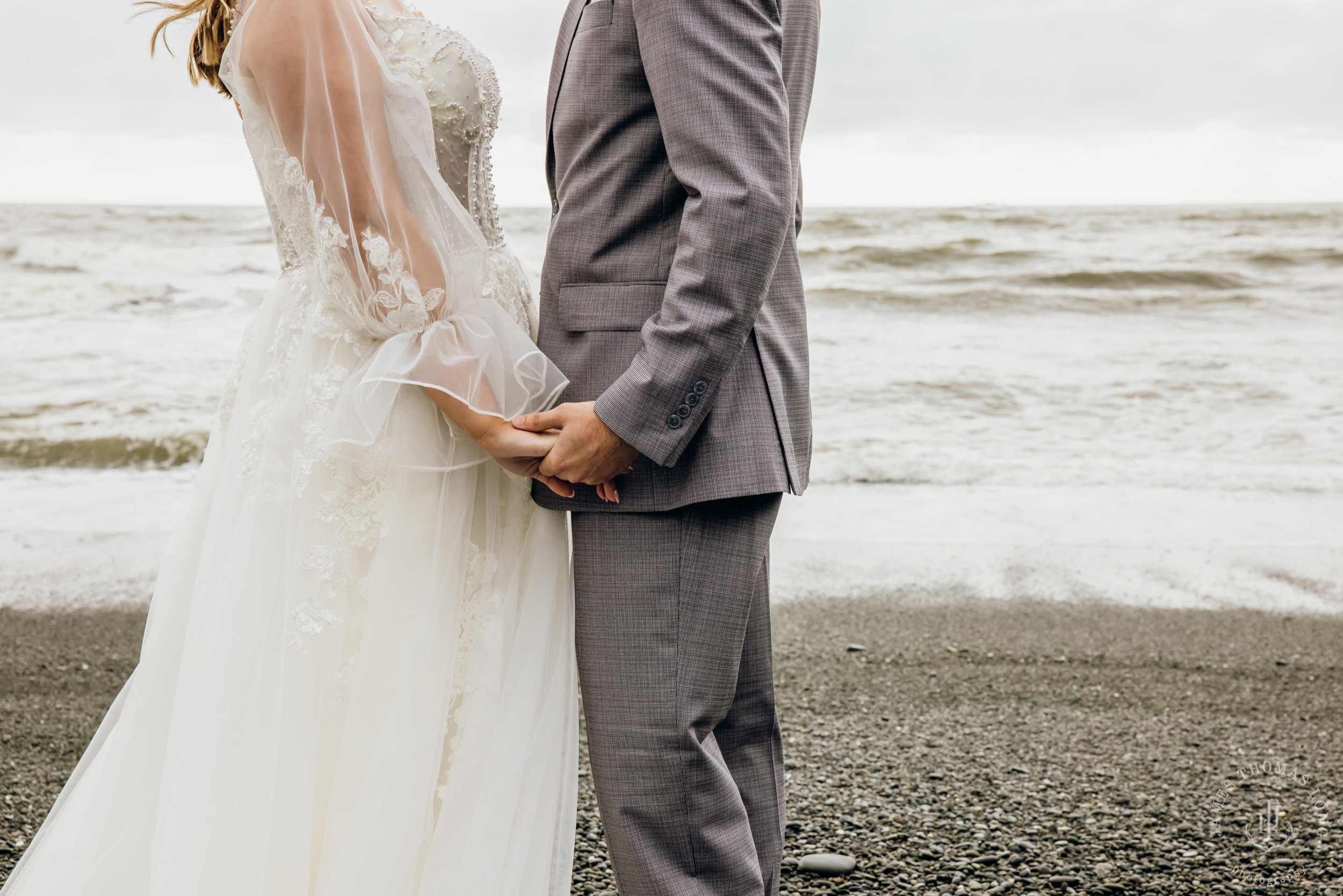 Washington Coast elopement by Seattle adventure elopement photographer James Thomas Long Photography