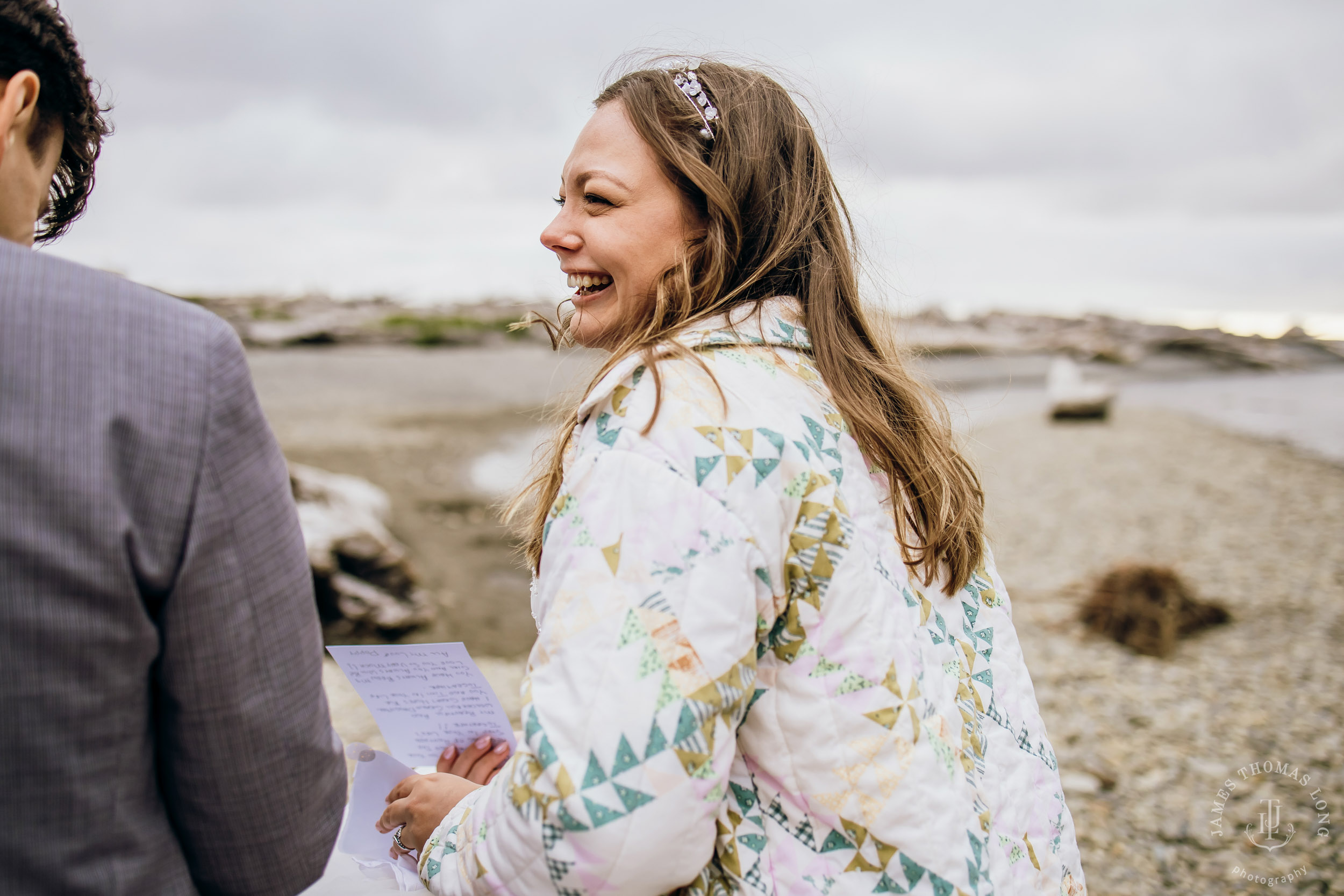 Washington Coast elopement by Seattle adventure elopement photographer James Thomas Long Photography