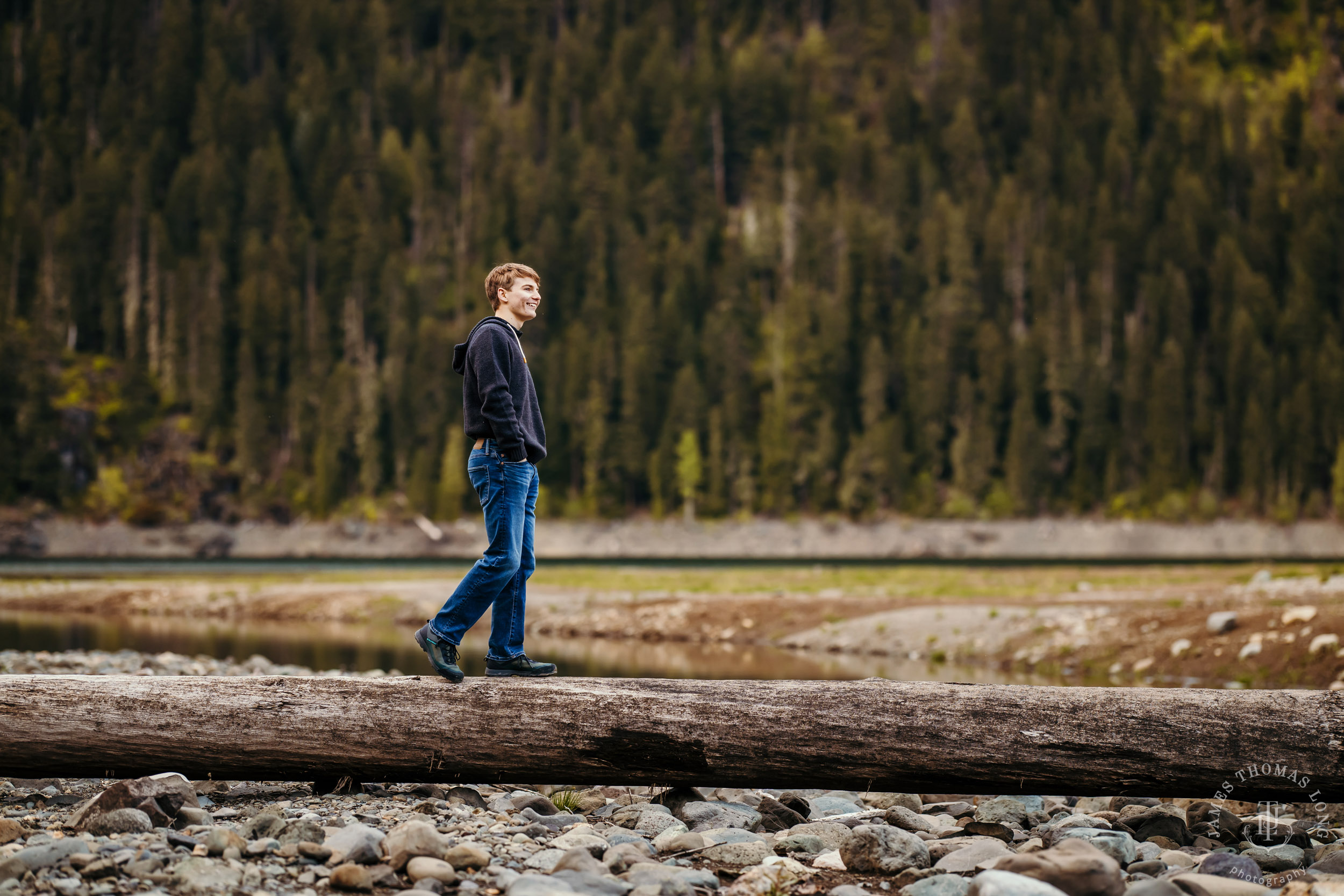 Cascade mountain adventure high school senior portrait session by Seattle senior photographer James Thomas Long Photography