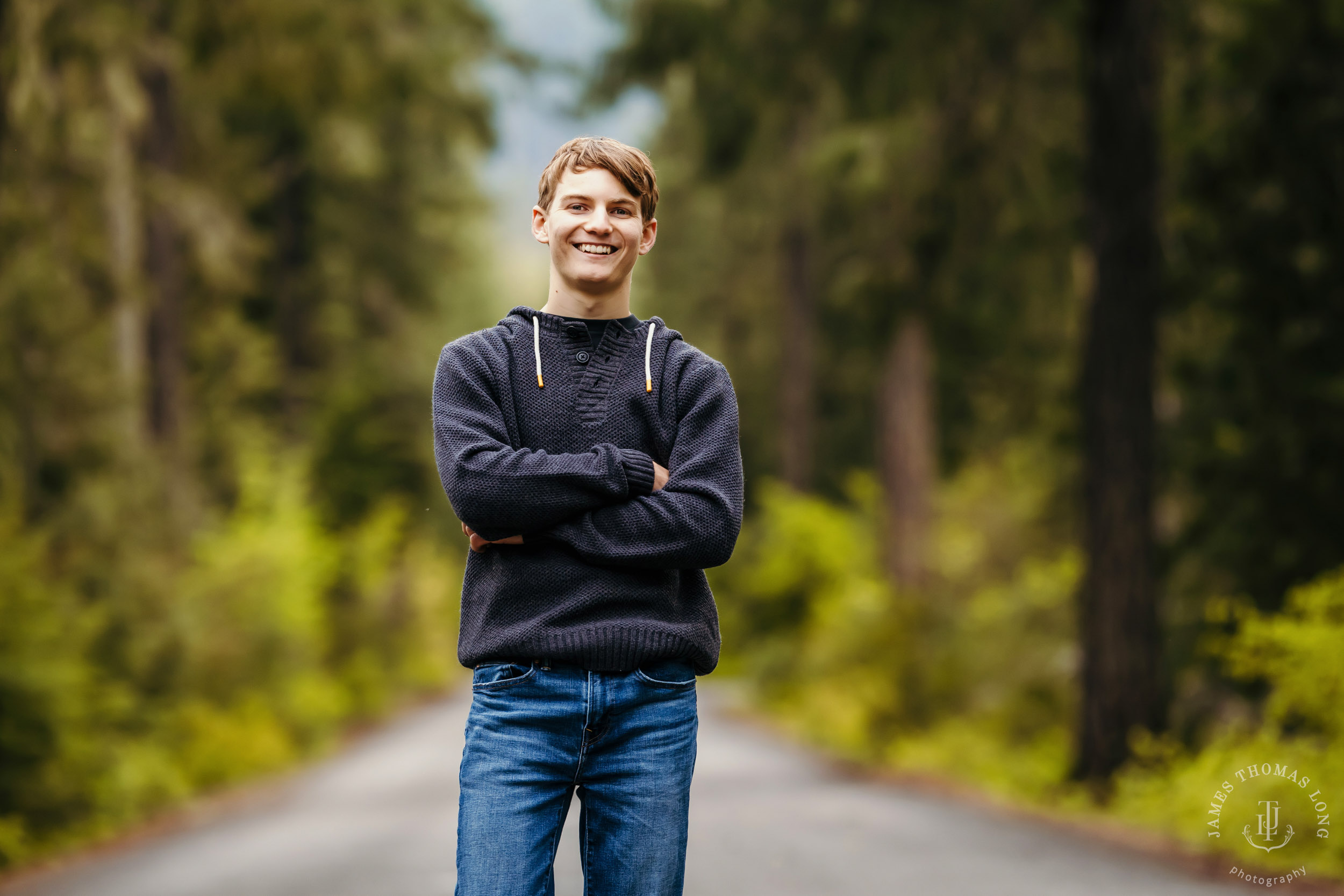 Cascade mountain adventure high school senior portrait session by Seattle senior photographer James Thomas Long Photography