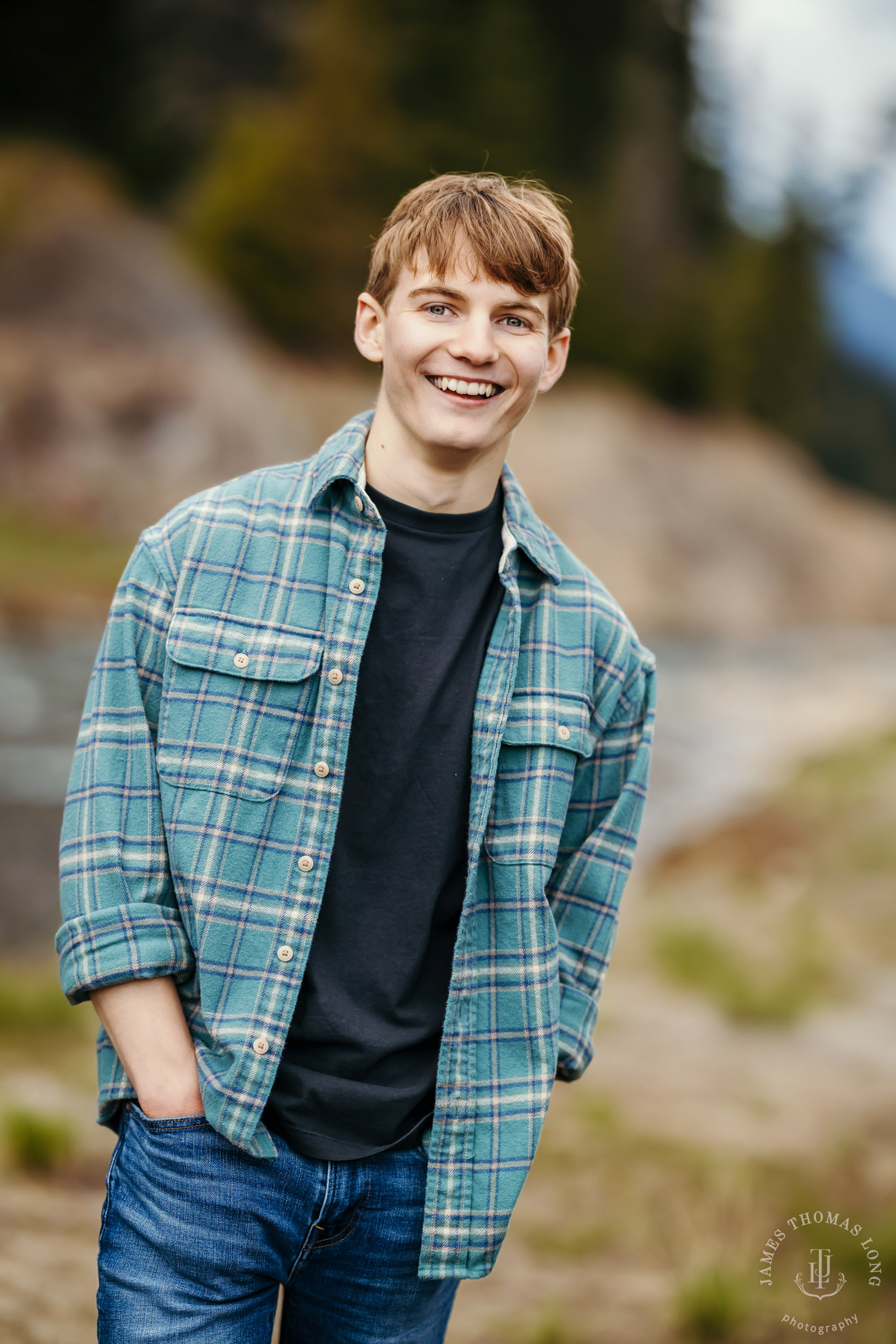 Cascade mountain adventure high school senior portrait session by Seattle senior photographer James Thomas Long Photography