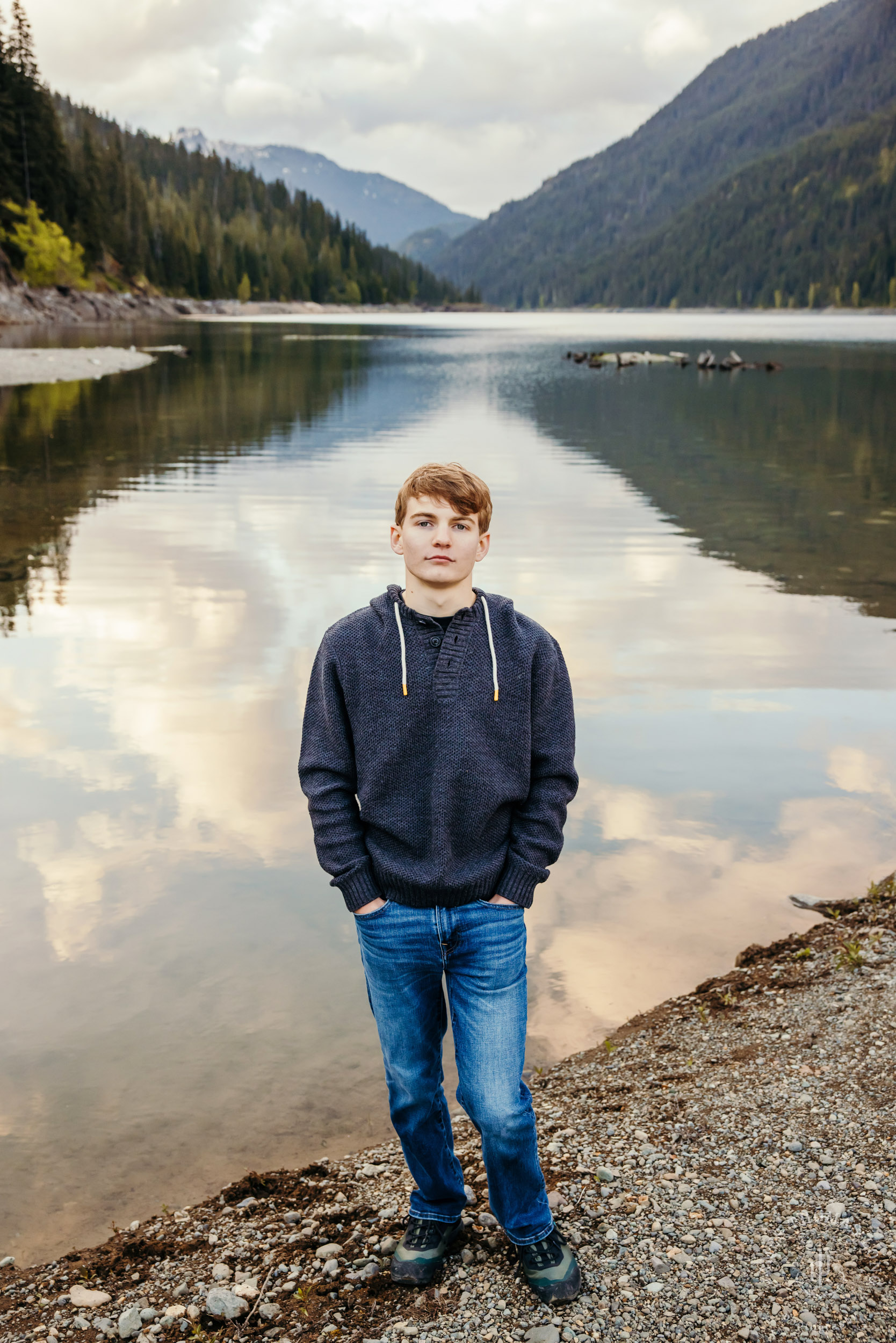 Cascade mountain adventure high school senior portrait session by Seattle senior photographer James Thomas Long Photography