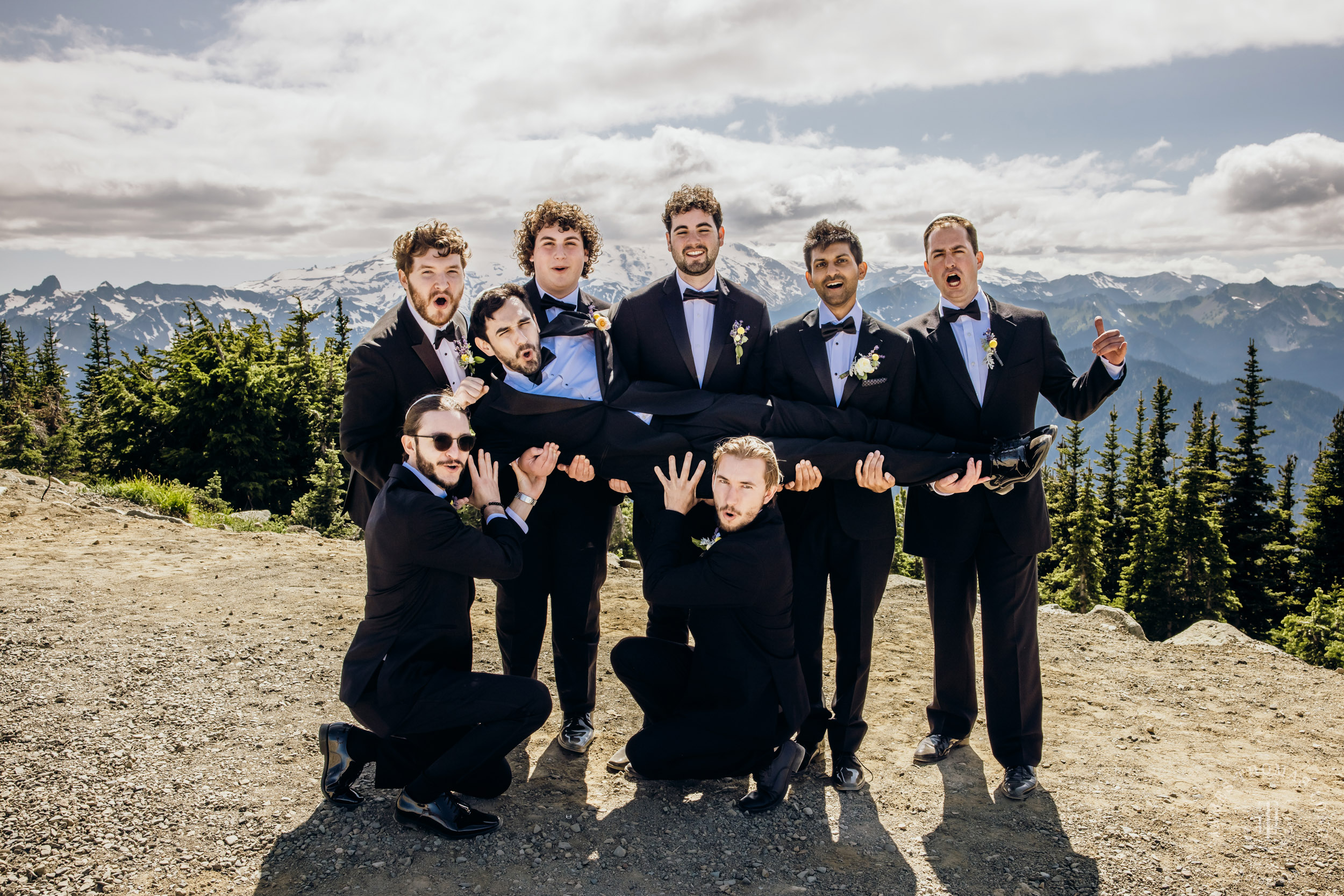 Crystal Mountain Jewish wedding by Seattle wedding photographer James Thomas Long Photography