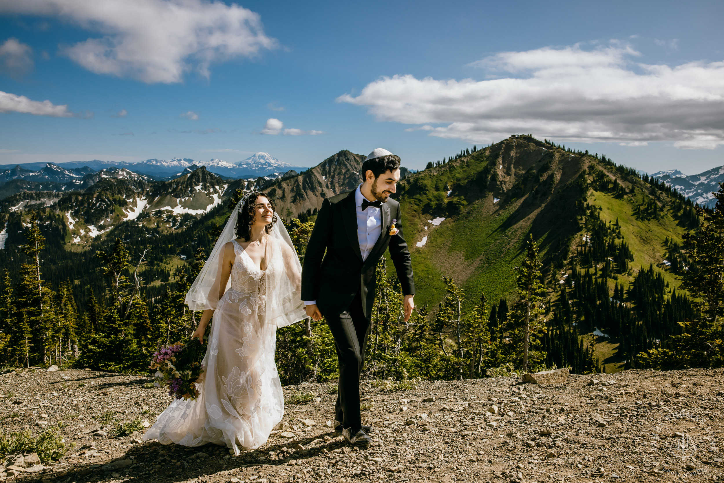 Crystal Mountain Jewish wedding by Seattle wedding photographer James Thomas Long Photography