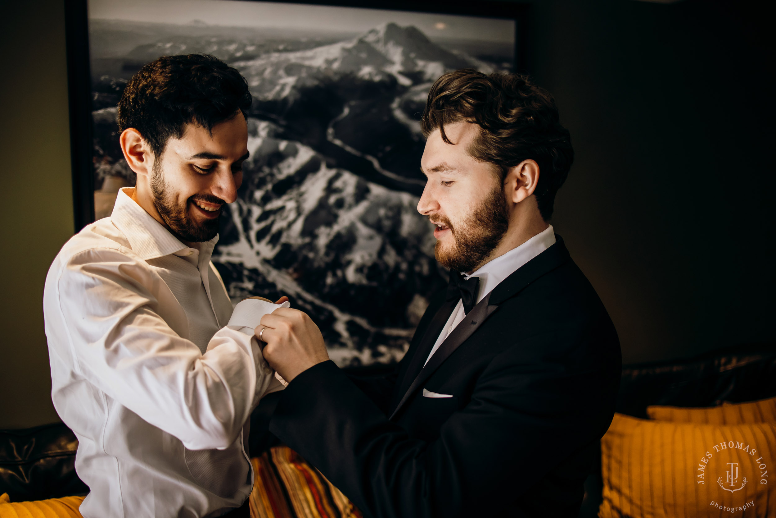 Crystal Mountain Jewish wedding by Seattle wedding photographer James Thomas Long Photography