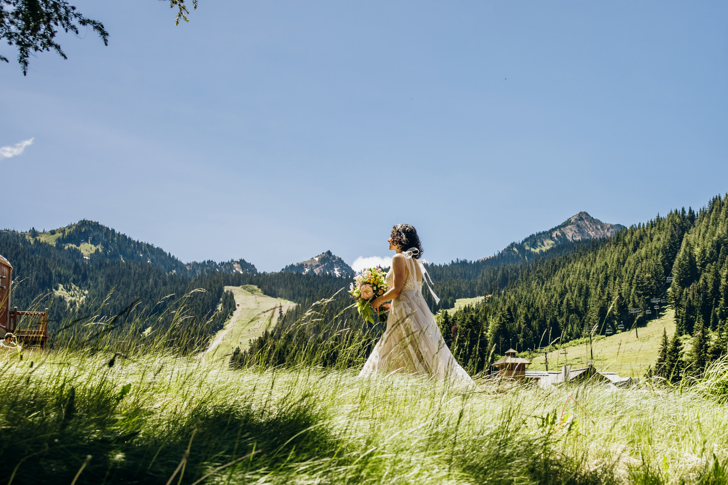 Crystal Mountain Jewish wedding by Seattle wedding photographer James Thomas Long Photography