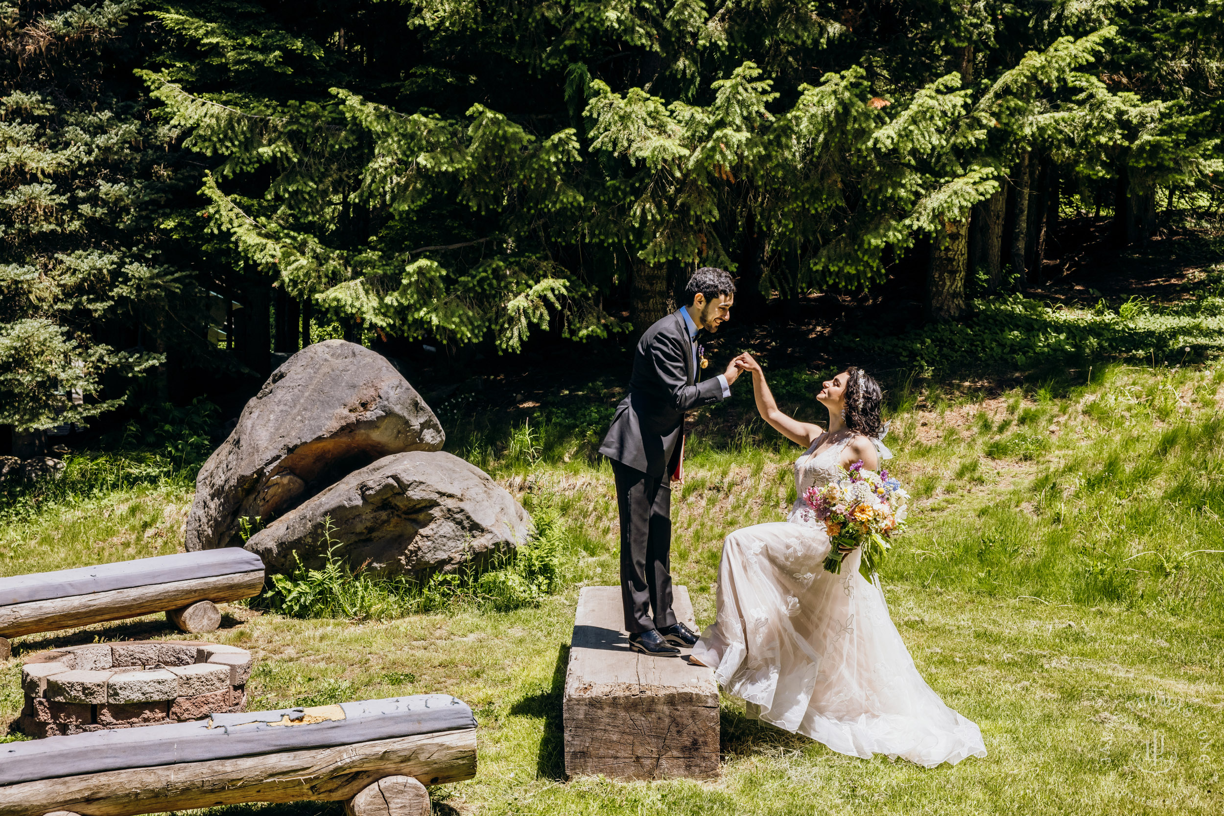 Crystal Mountain Jewish wedding by Seattle wedding photographer James Thomas Long Photography