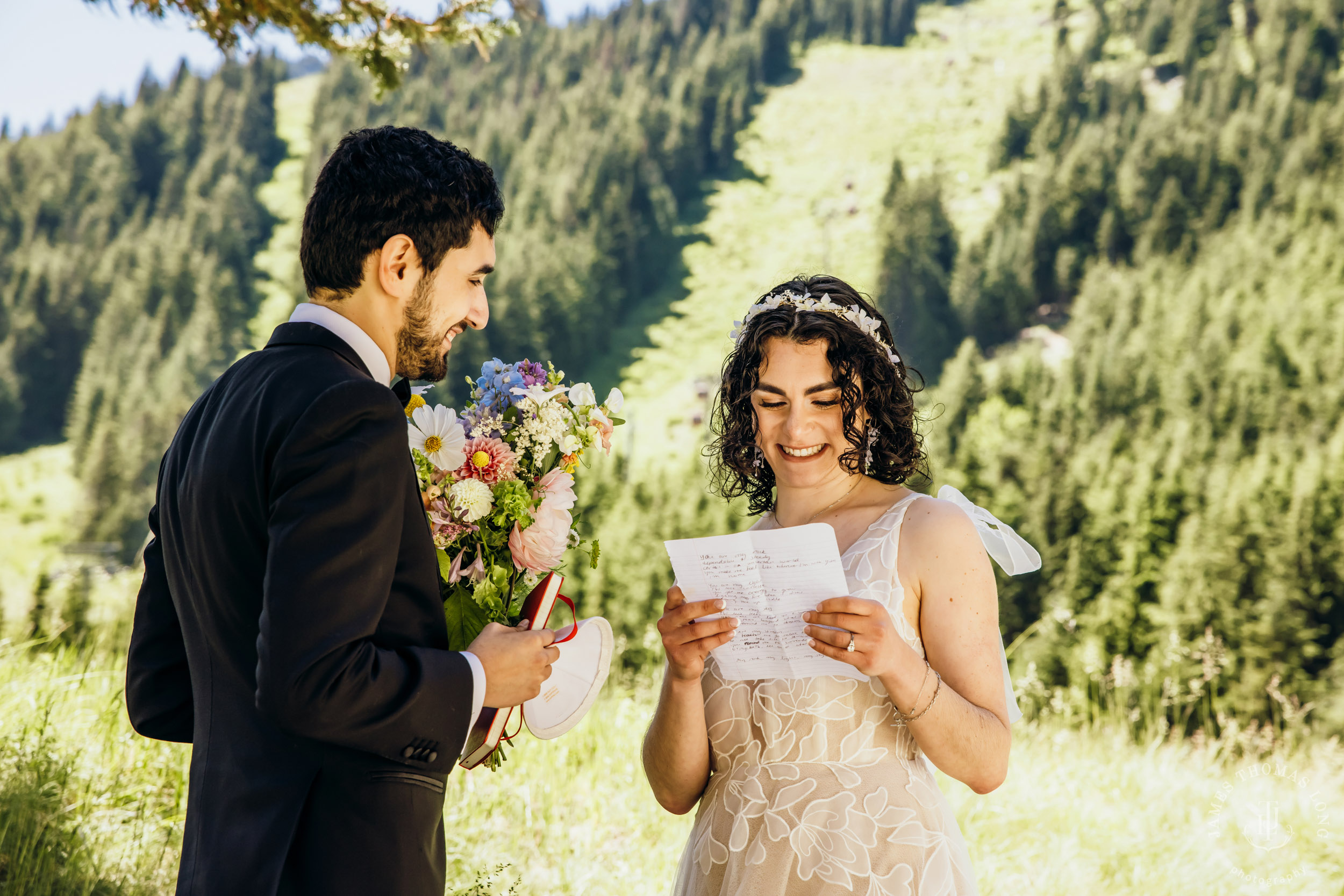 Crystal Mountain Jewish wedding by Seattle wedding photographer James Thomas Long Photography