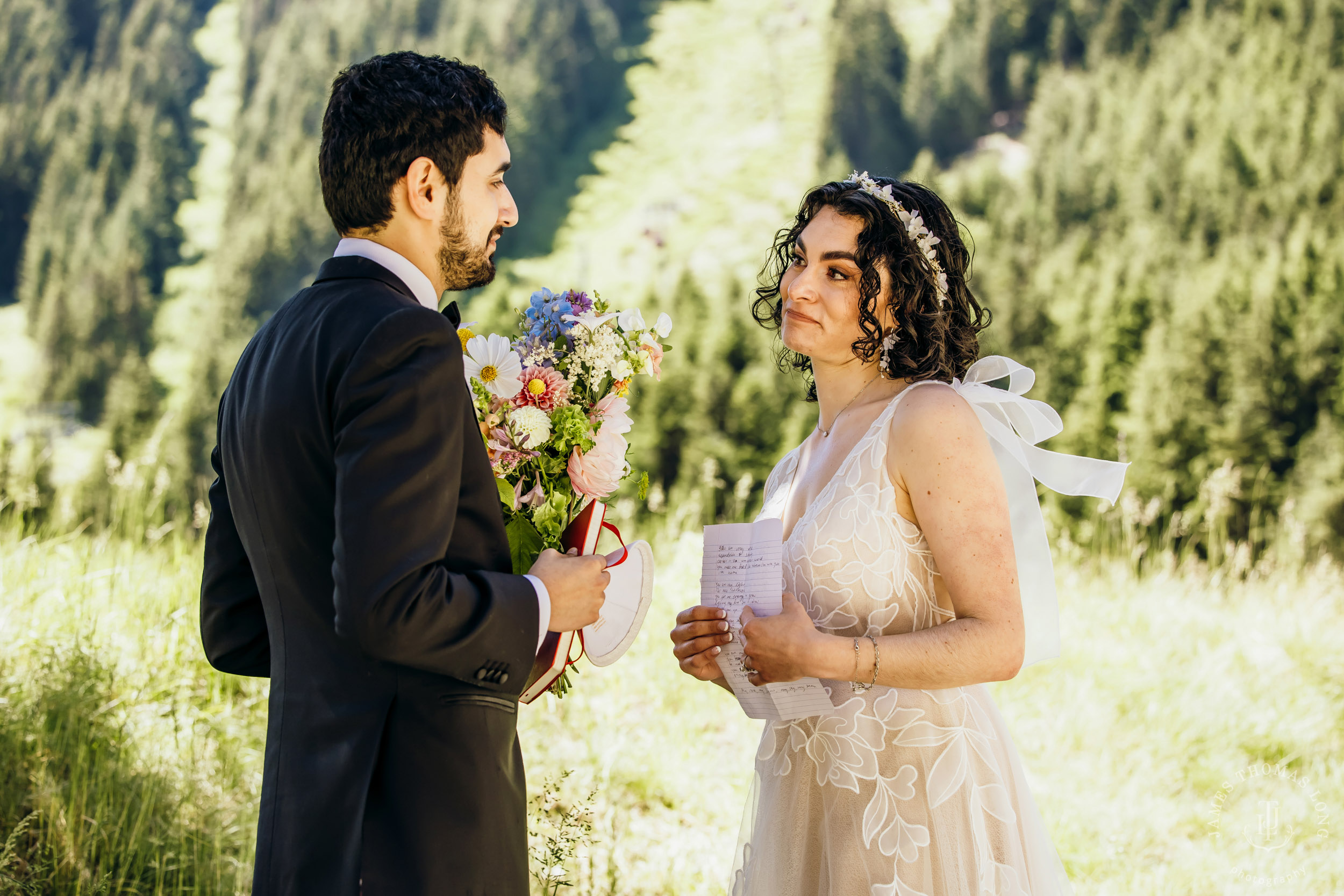 Crystal Mountain Jewish wedding by Seattle wedding photographer James Thomas Long Photography