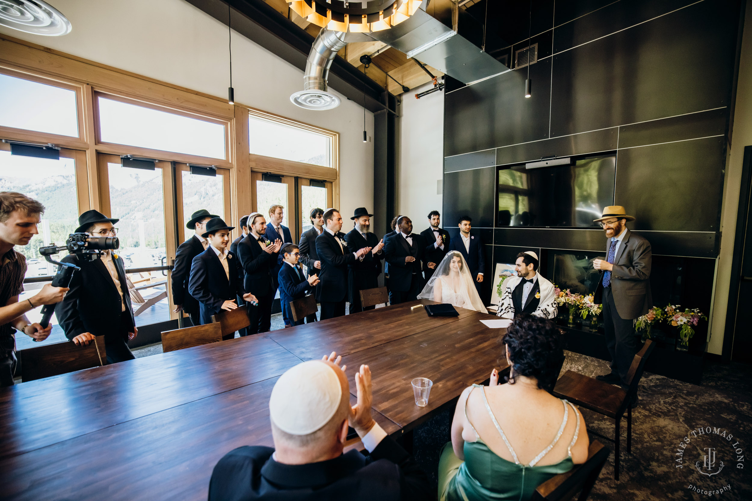 Crystal Mountain Jewish wedding by Seattle wedding photographer James Thomas Long Photography
