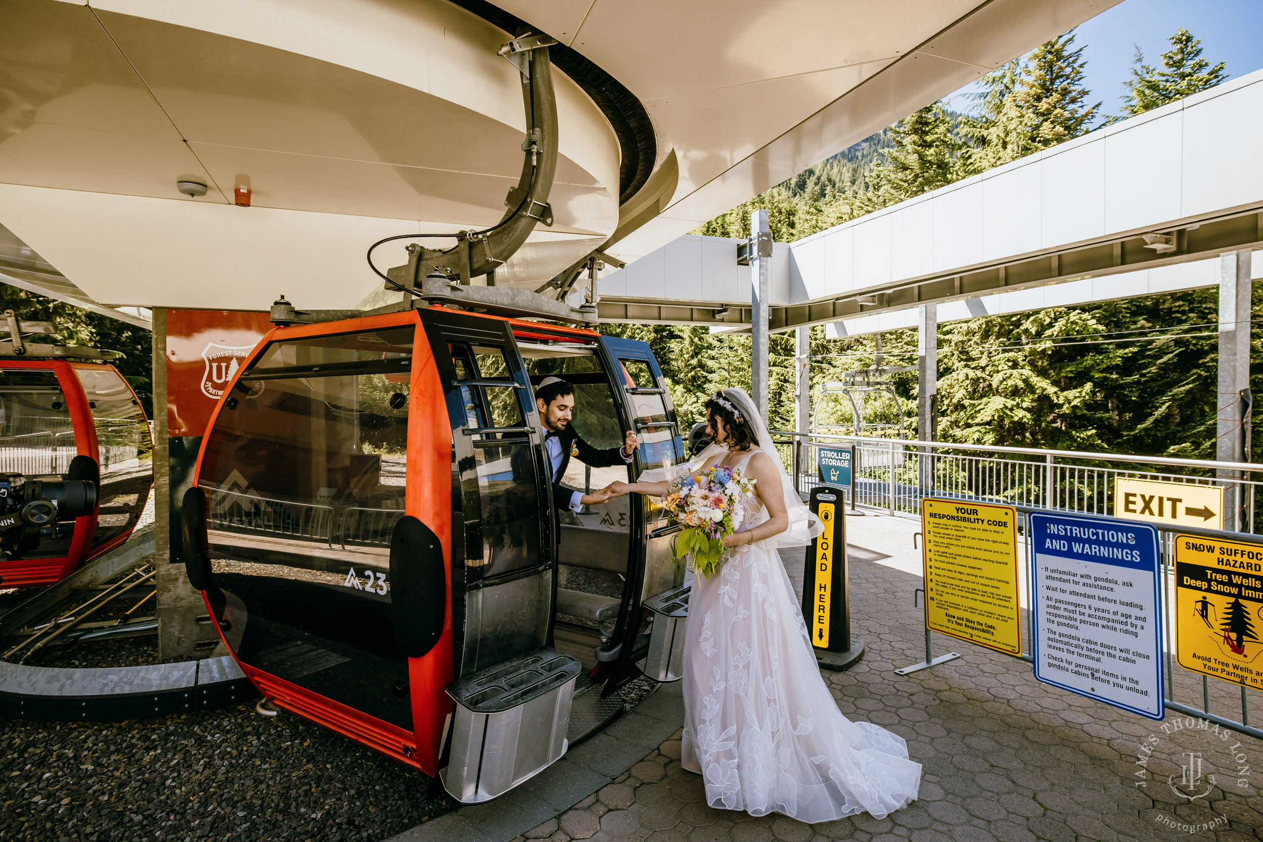 Crystal Mountain Jewish wedding by Seattle wedding photographer James Thomas Long Photography