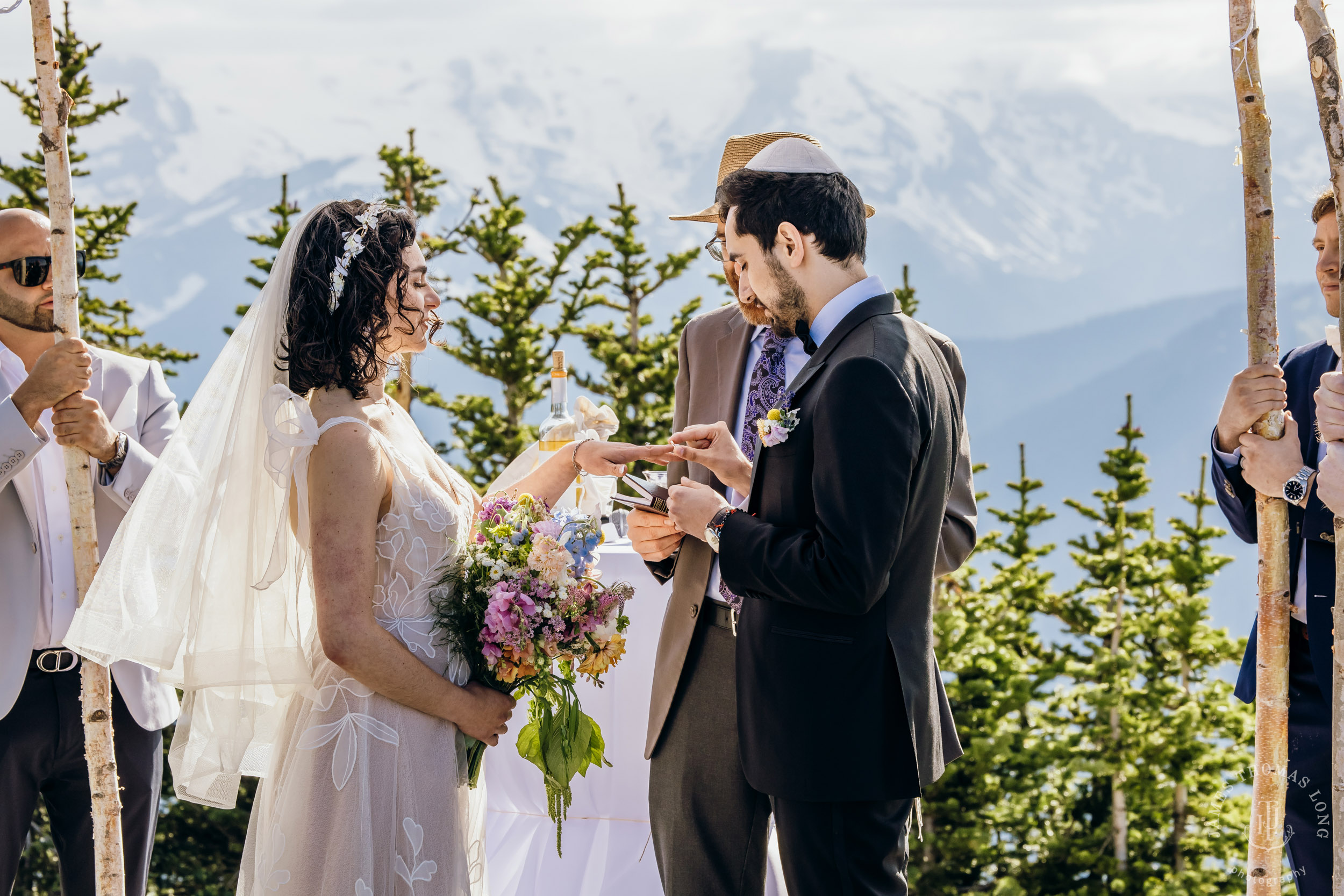 Crystal Mountain Jewish wedding by Seattle wedding photographer James Thomas Long Photography