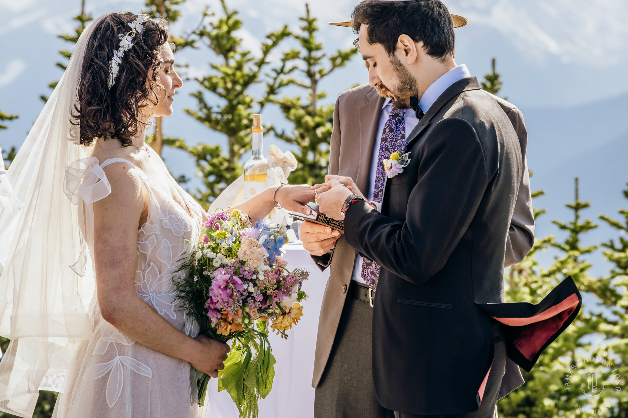 Crystal Mountain Jewish wedding by Seattle wedding photographer James Thomas Long Photography