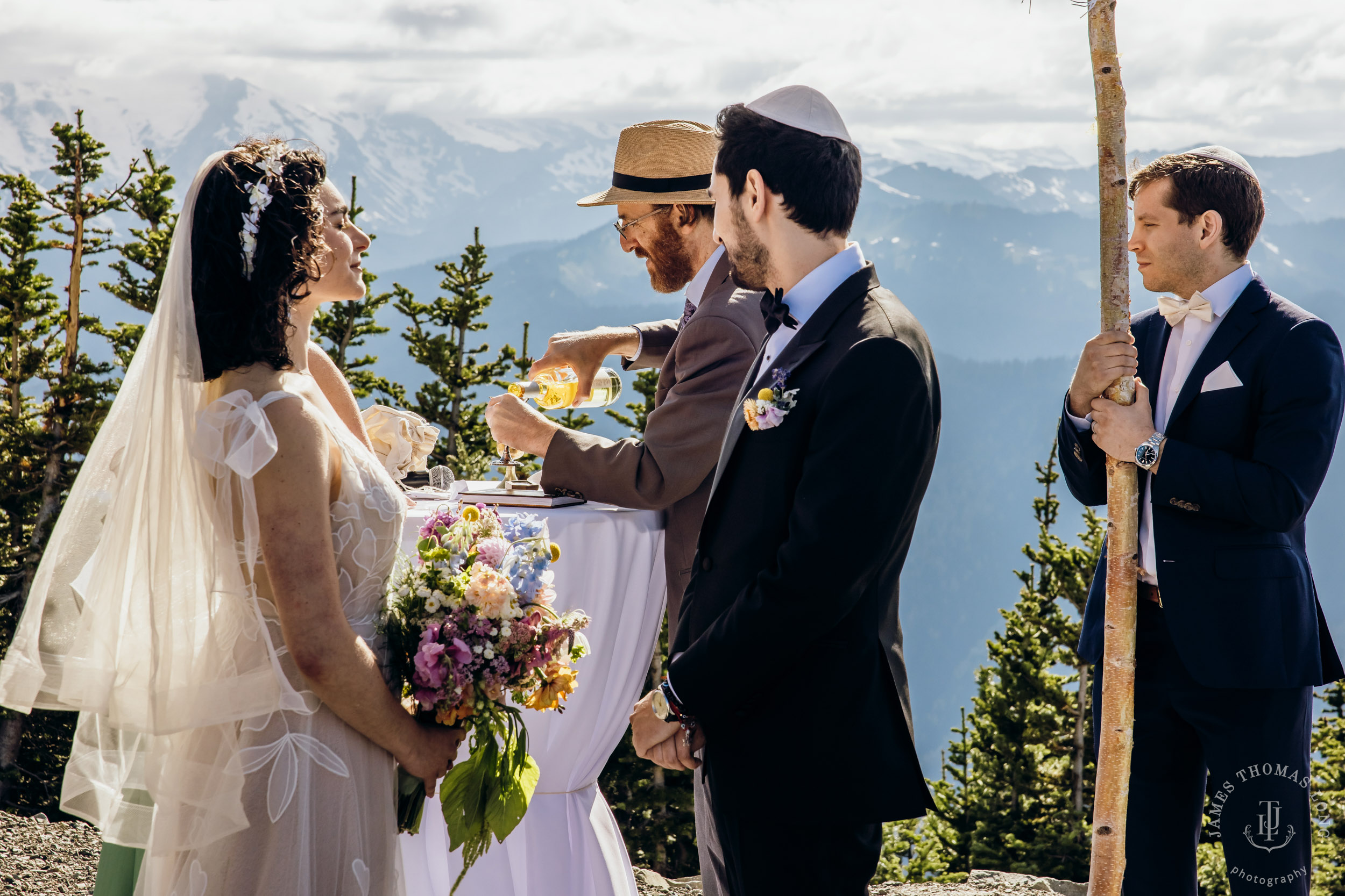 Crystal Mountain Jewish wedding by Seattle wedding photographer James Thomas Long Photography