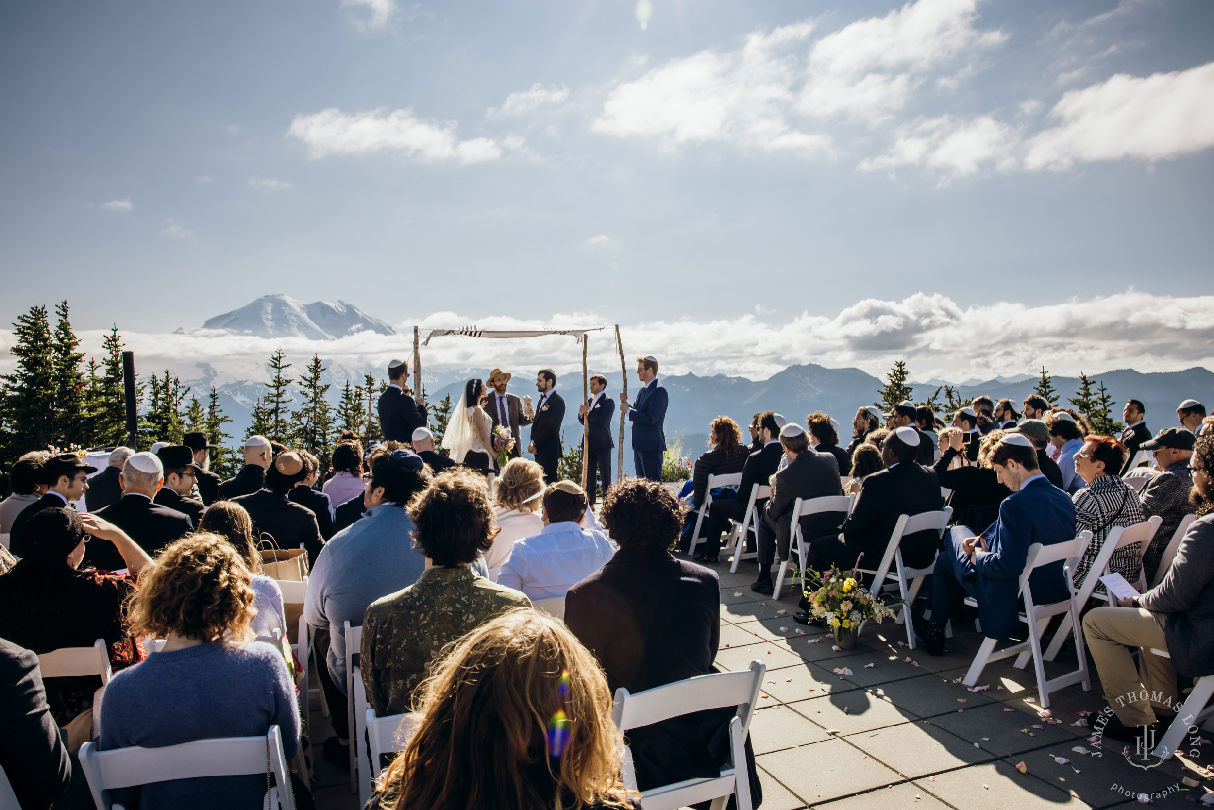 Crystal Mountain Jewish wedding by Seattle wedding photographer James Thomas Long Photography