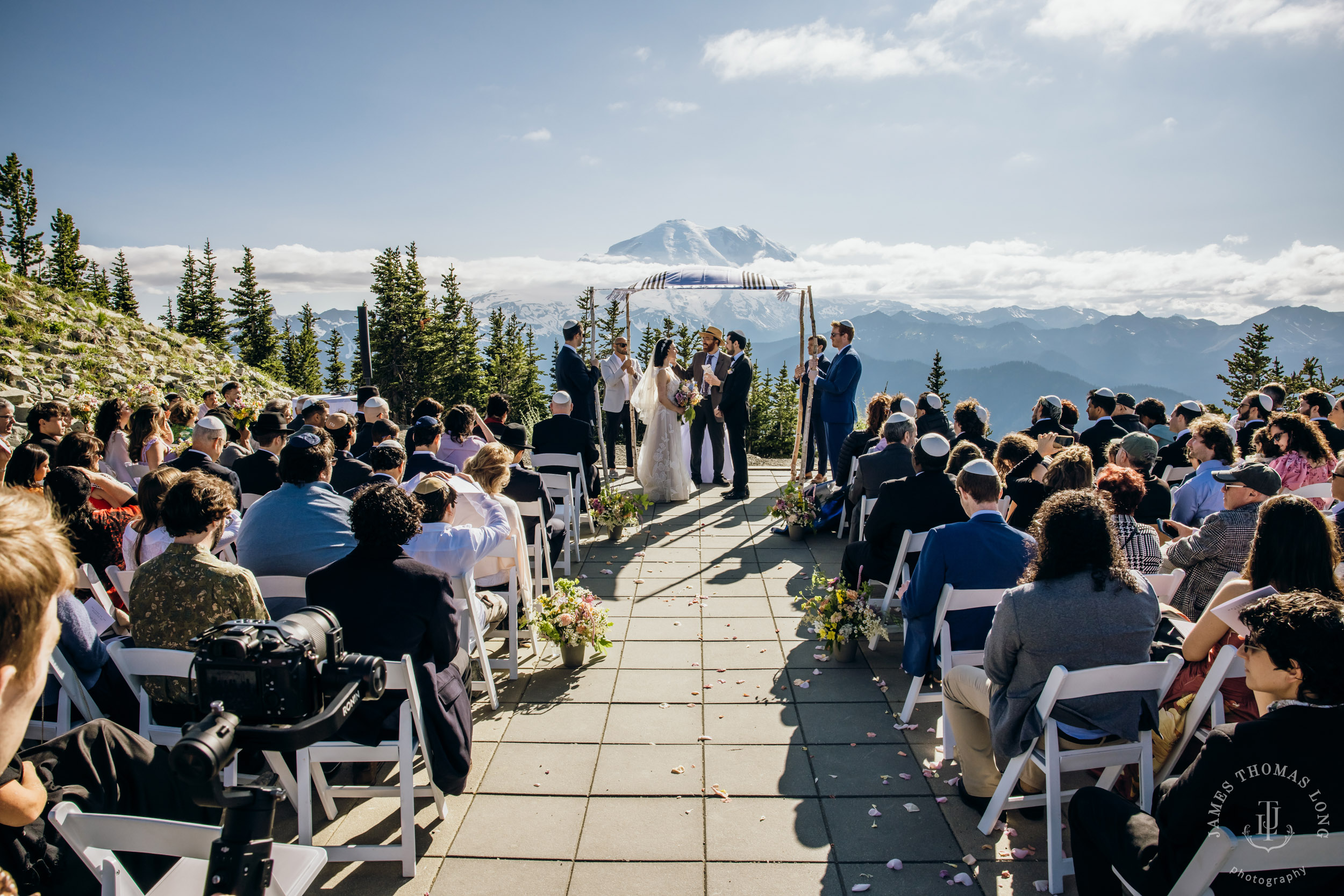 Crystal Mountain Jewish wedding by Seattle wedding photographer James Thomas Long Photography