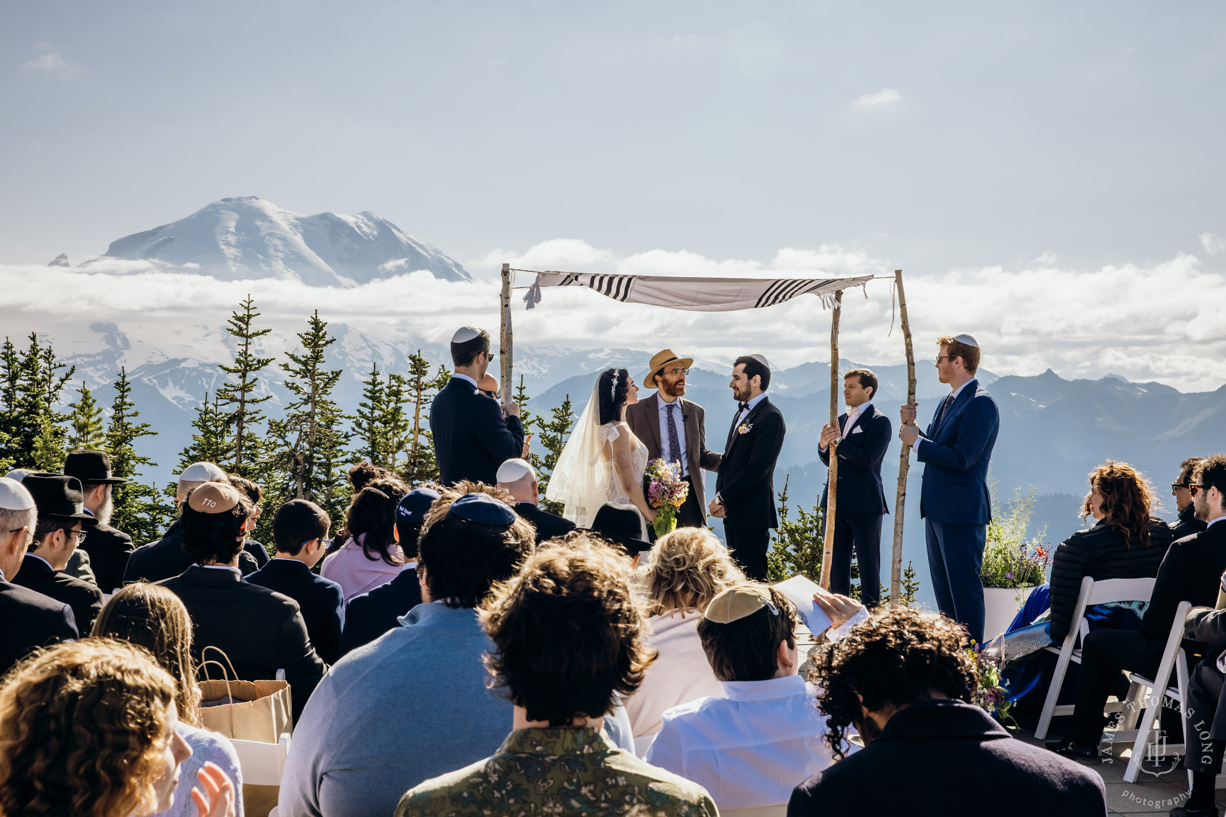 Crystal Mountain Jewish wedding by Seattle wedding photographer James Thomas Long Photography